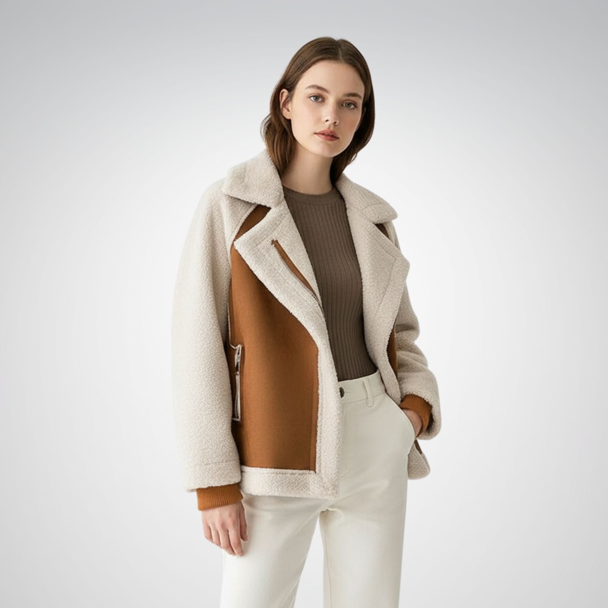 Women's Coat | Oversized Faux Shearling Winter Coat
