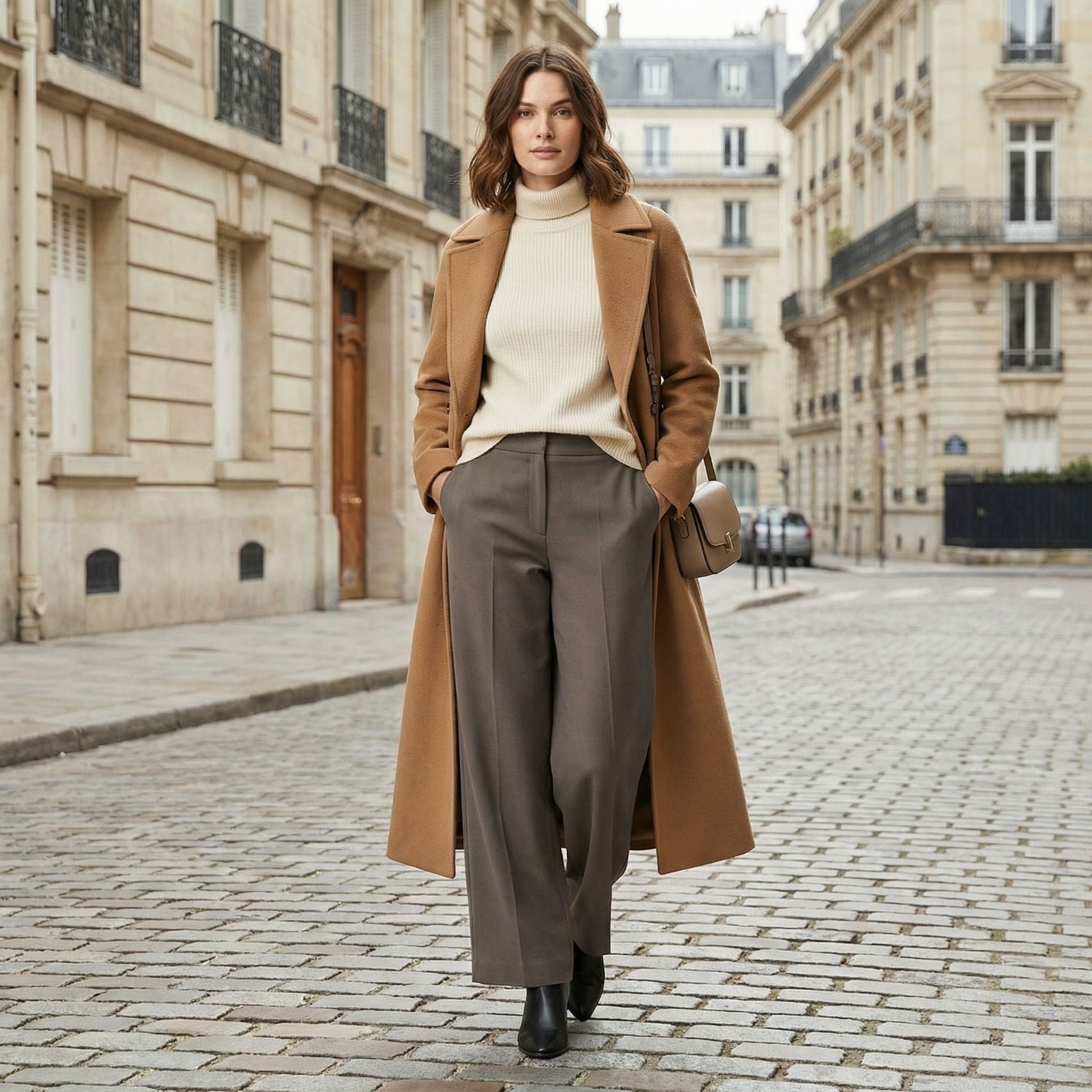 Women’s Longline Coat with Button Front