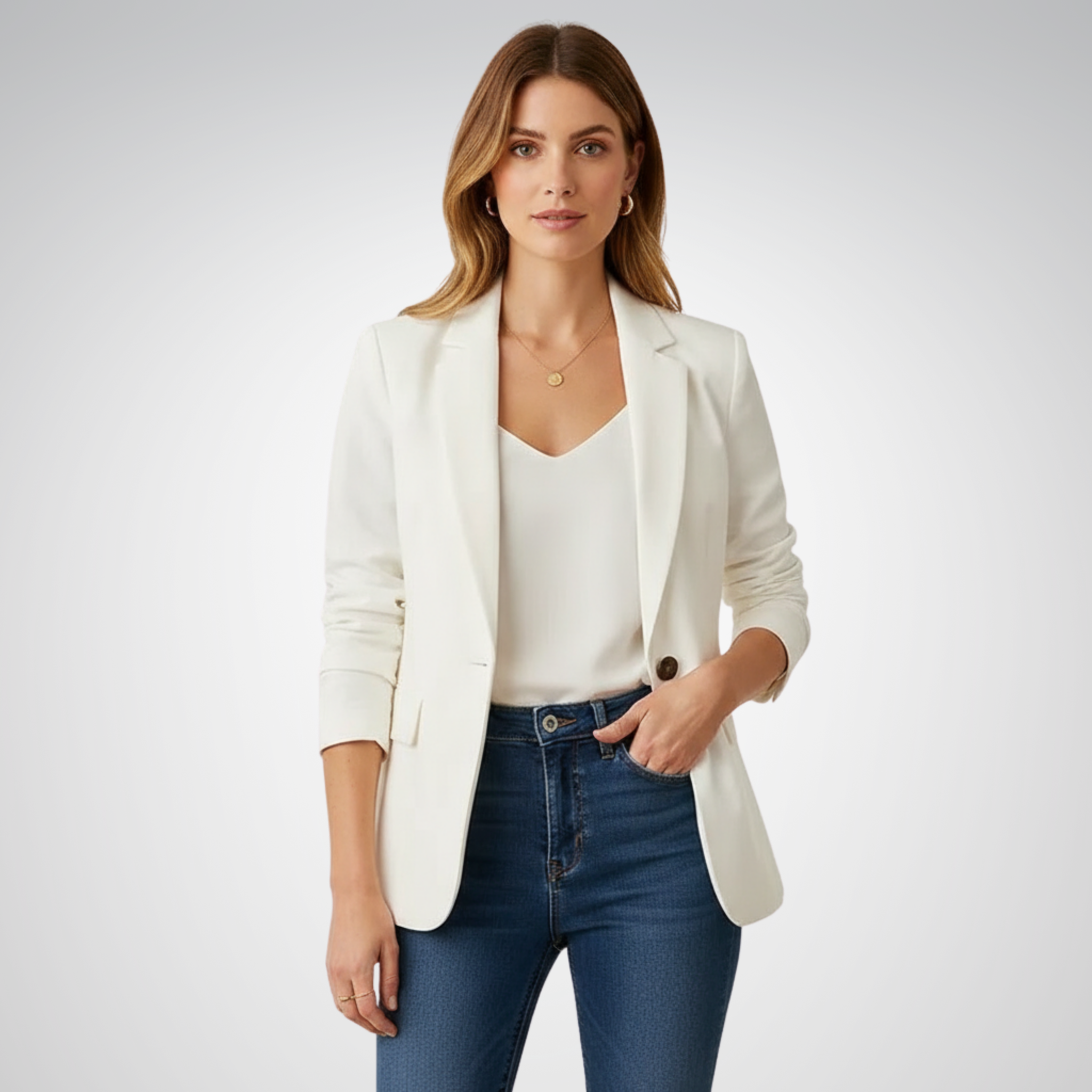 Women's Blazer | Fitted Black, Lapel Collar