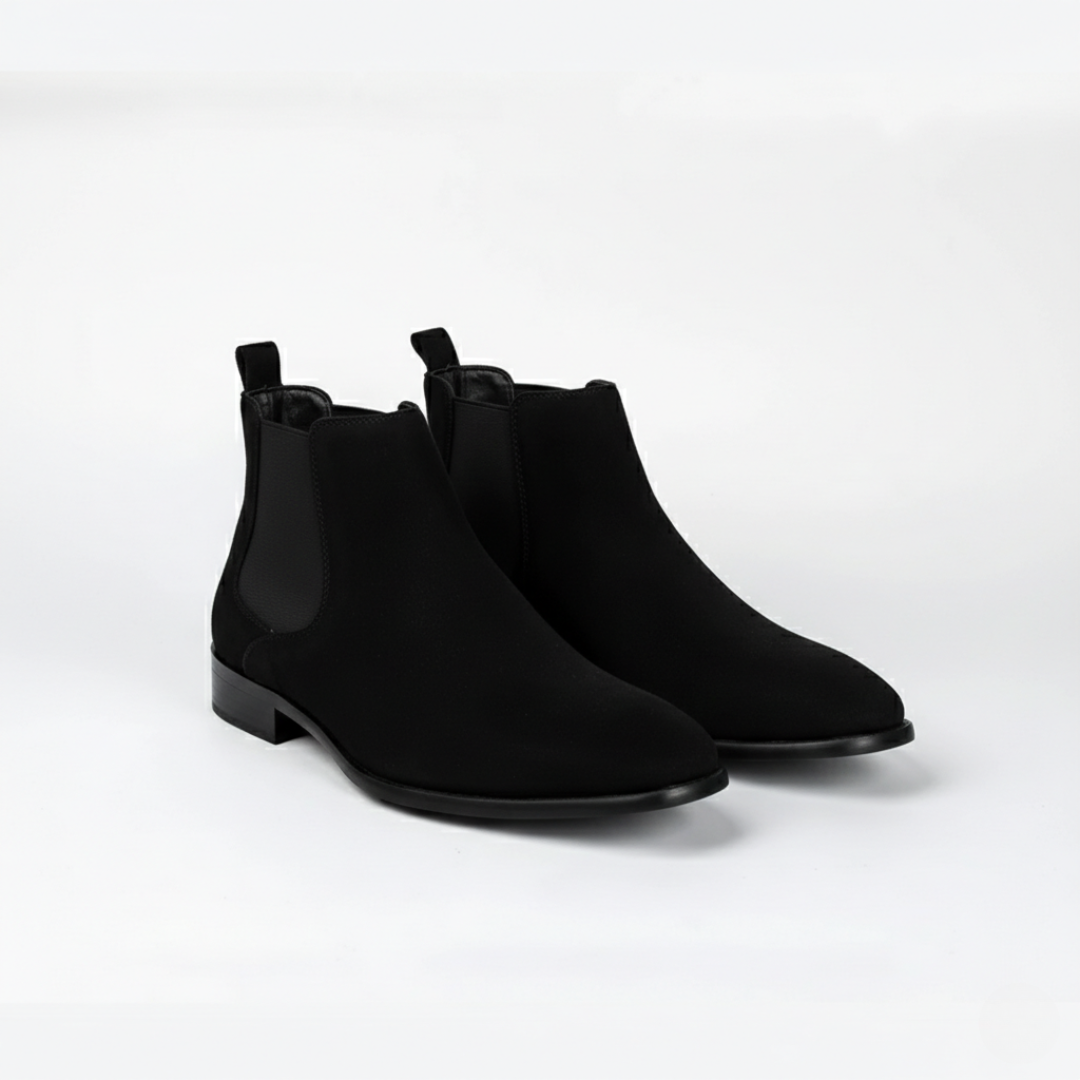 Men’s Suede-Like Chelsea Boots with Side Panels