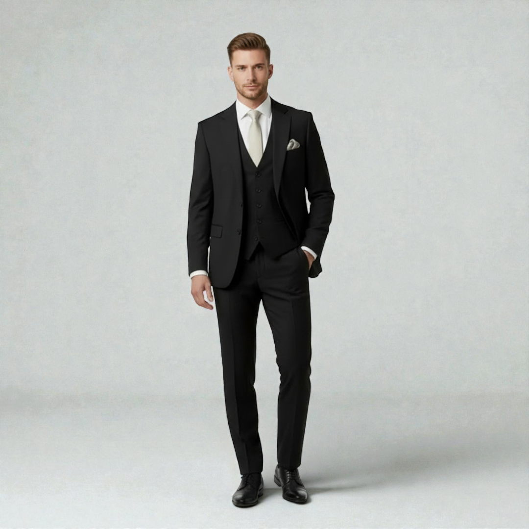 Men’s Structured Three-Piece Suit