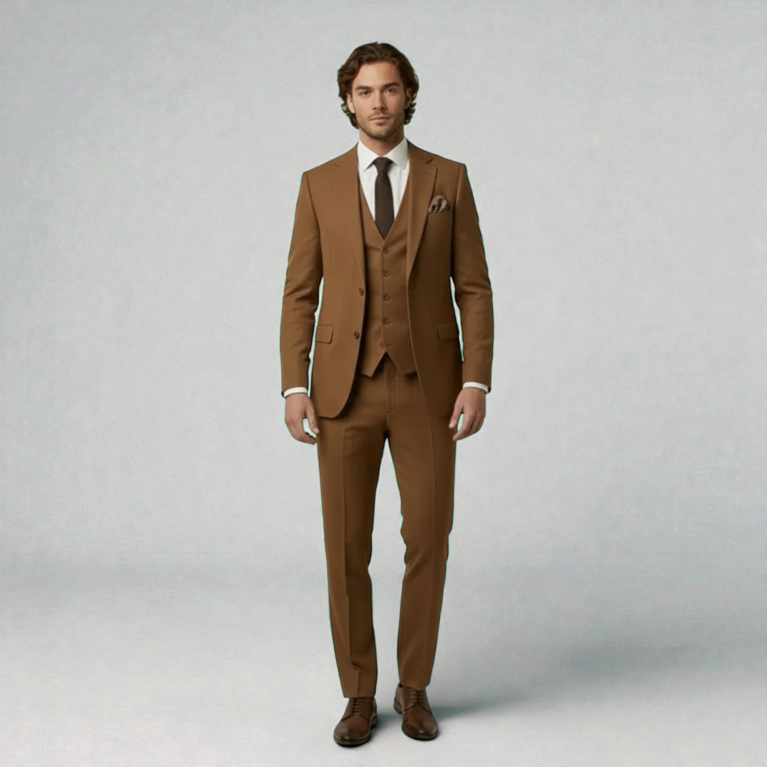 Men’s Structured Three-Piece Suit