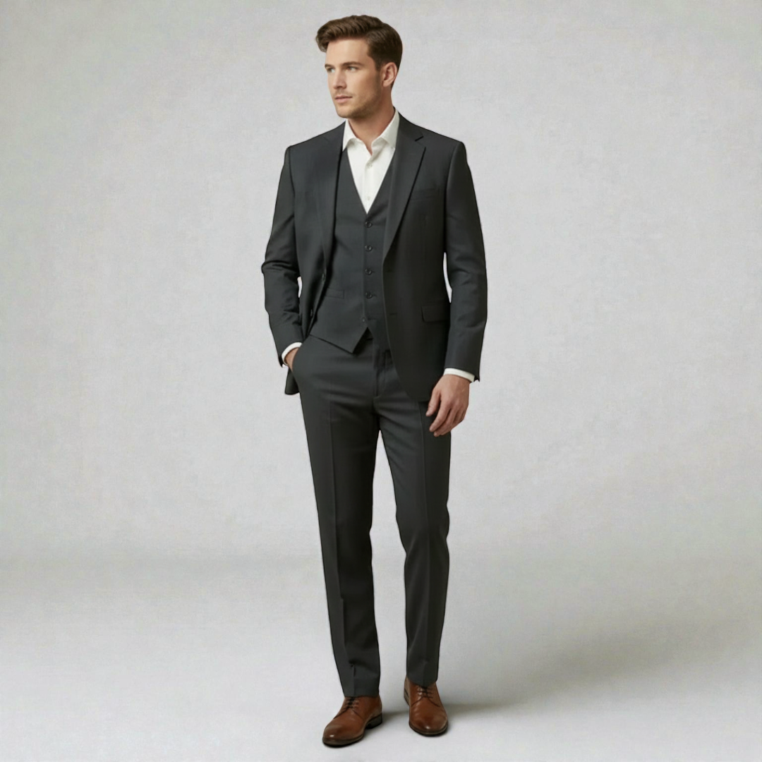 Men’s Structured Three-Piece Suit