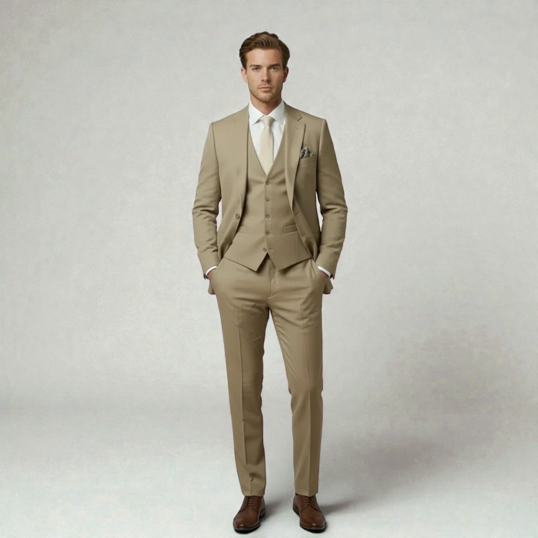 Men’s Structured Three-Piece Suit