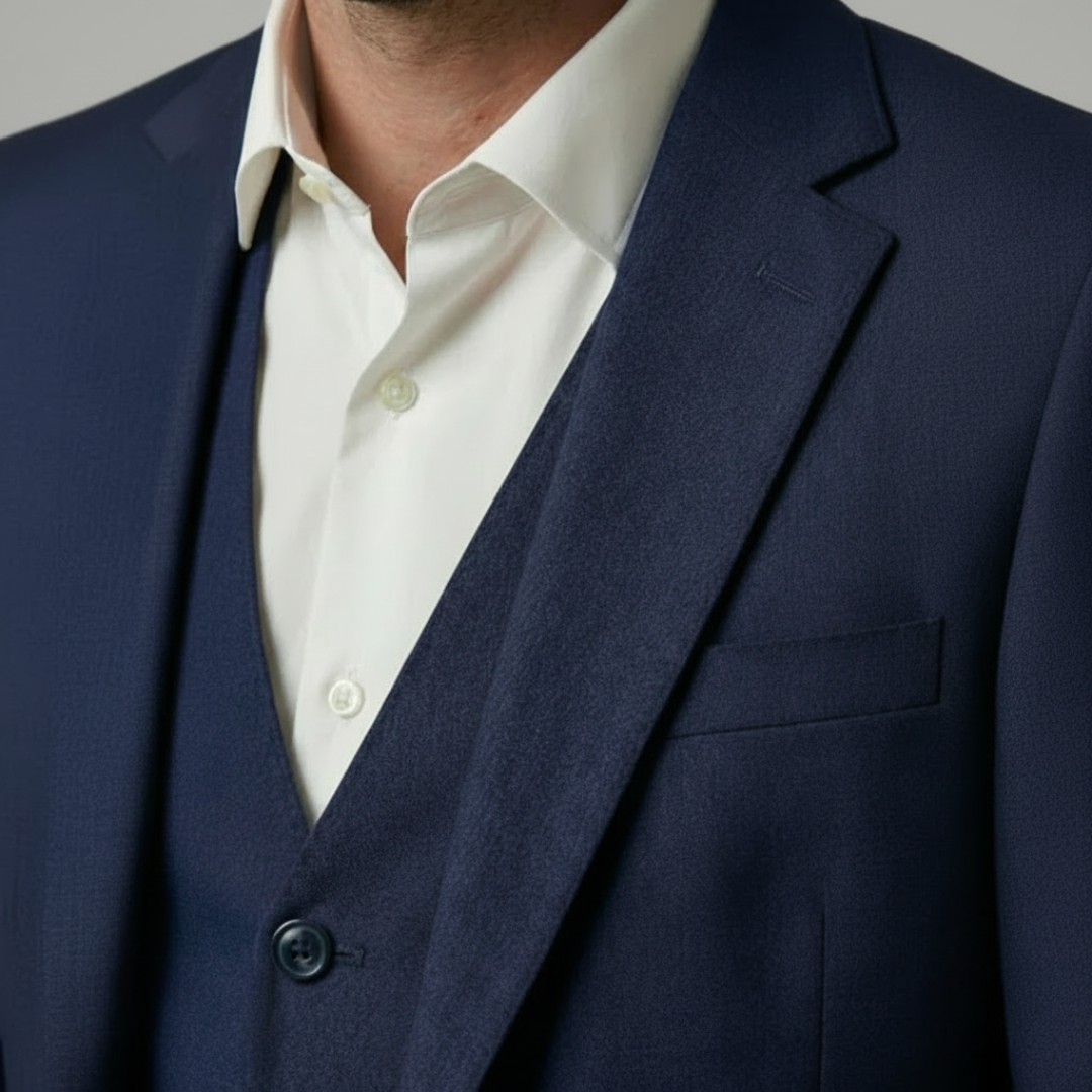 Men’s Structured Three-Piece Suit