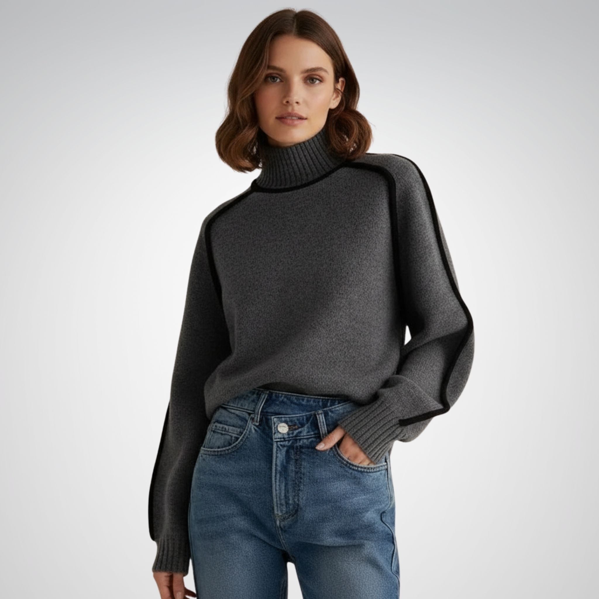 Women's Turtleneck Sweater | Winter Knit Top for Women