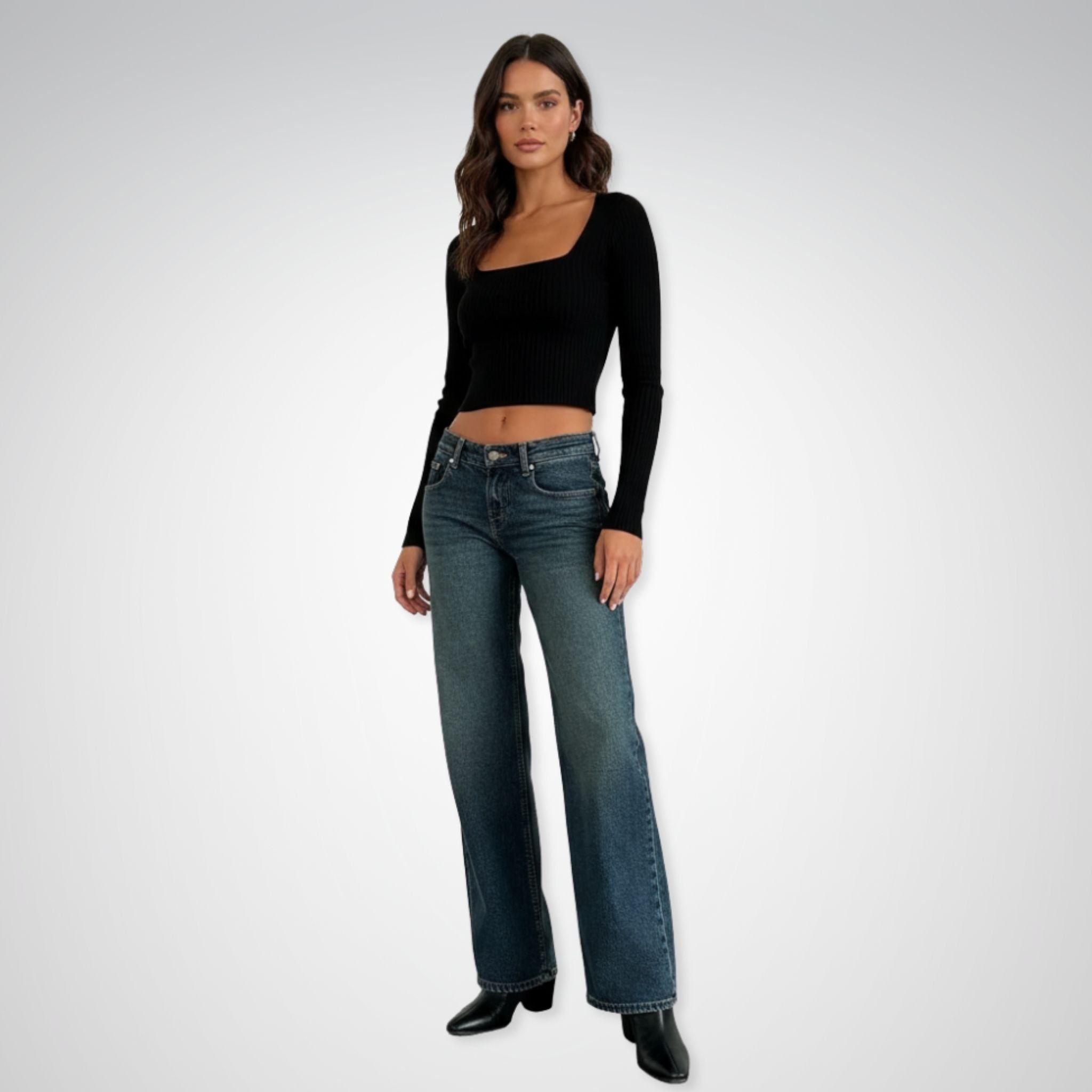 Women's Low-Rise Jeans | Stretch Denim