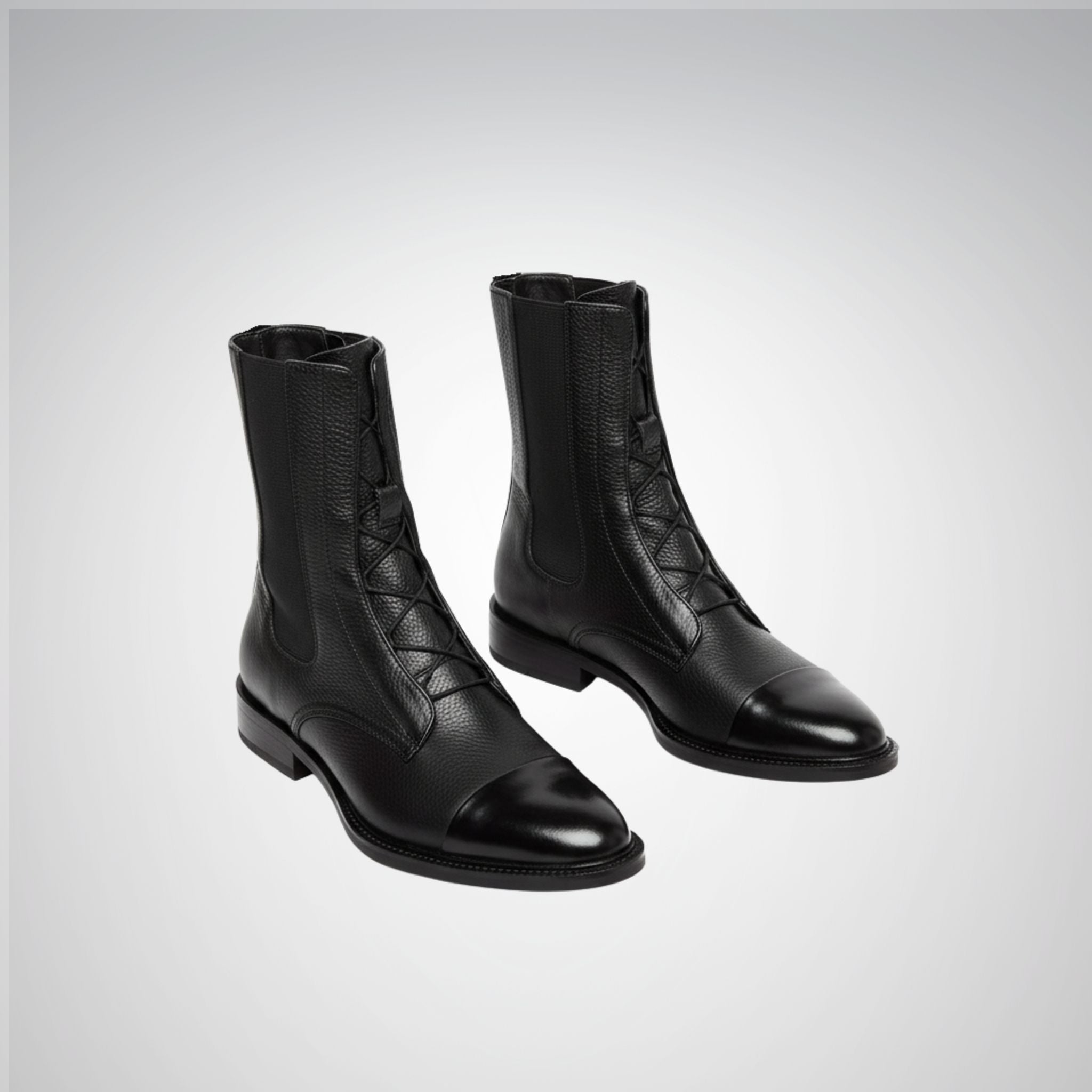 Women's Black Ankle Boots | Lace-Up Closure