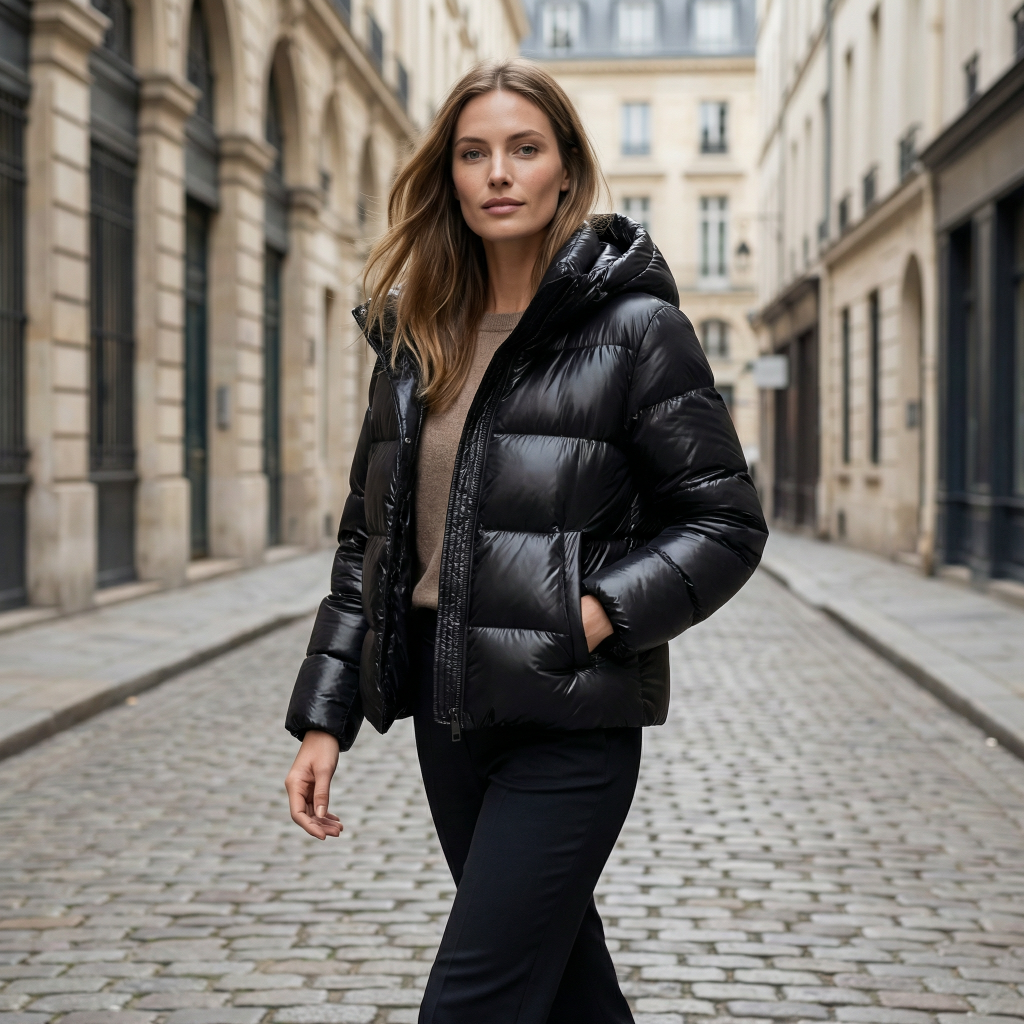 Women’s Hooded Cropped Puffer Jacket