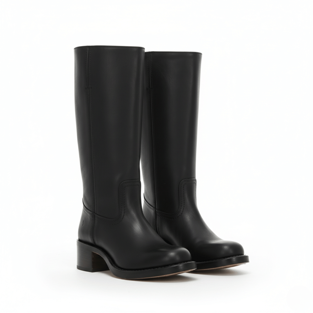 Women’s Slim Fit Knee-High Boots with Textured Sole