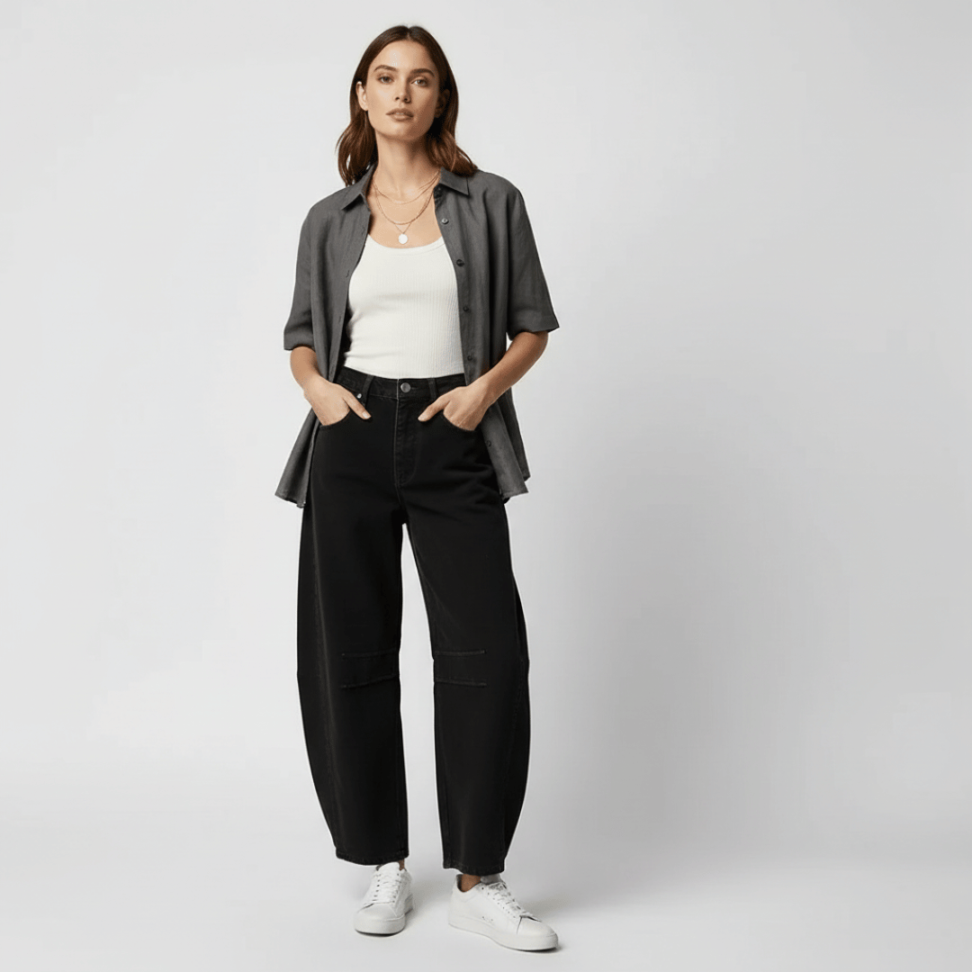 Women’s Wide-Leg Jeans with High Waist