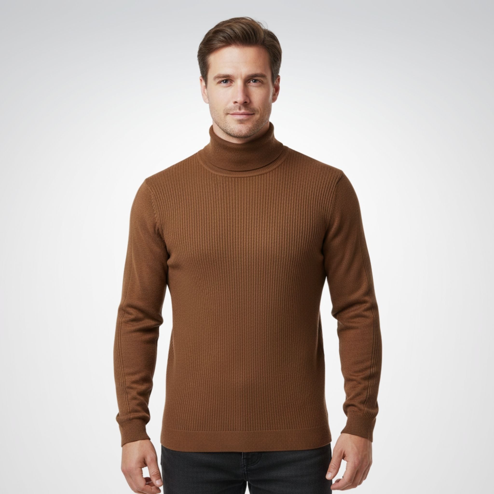 Men's Sweater | Knitted High Neck Design