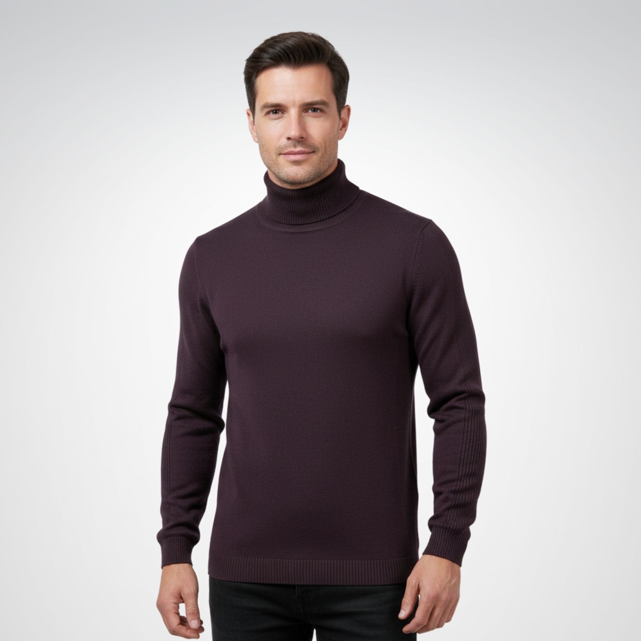 Men's Sweater | Knitted High Neck Design