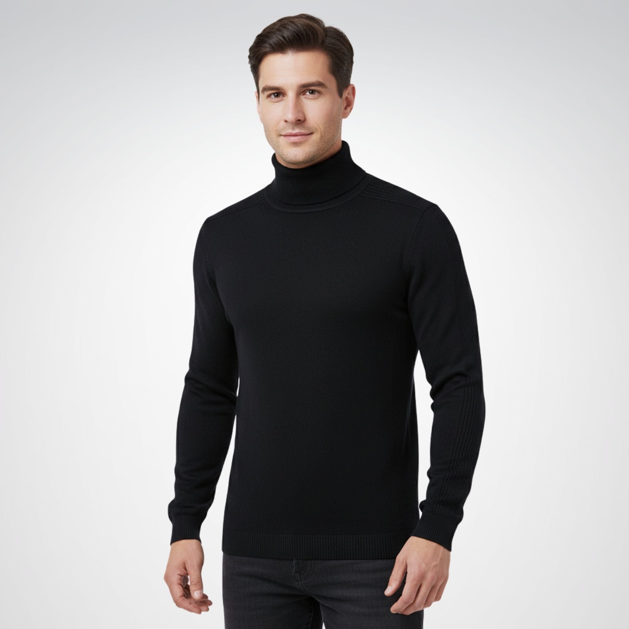 Men's Sweater | Knitted High Neck Design
