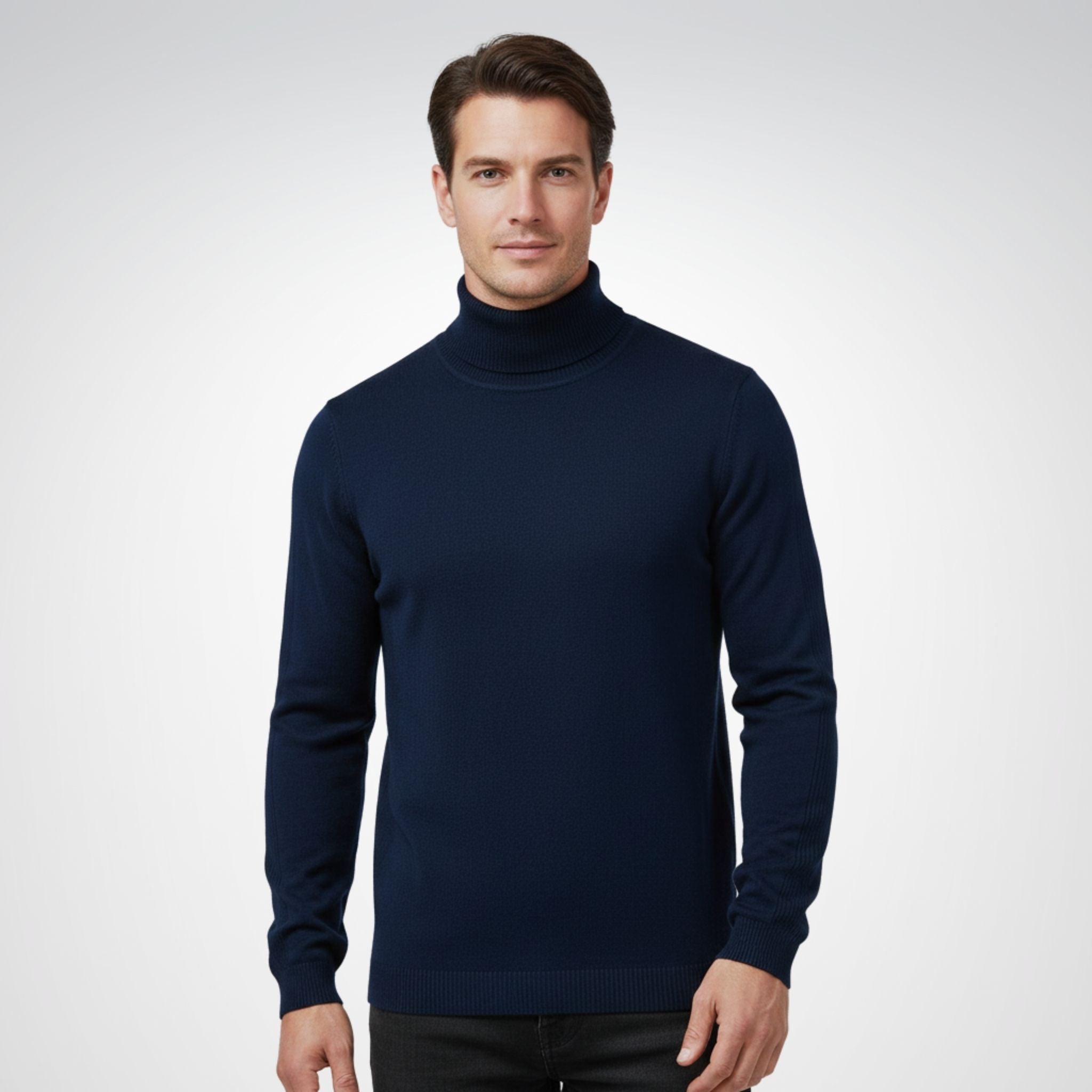 Men's Sweater | Knitted High Neck Design