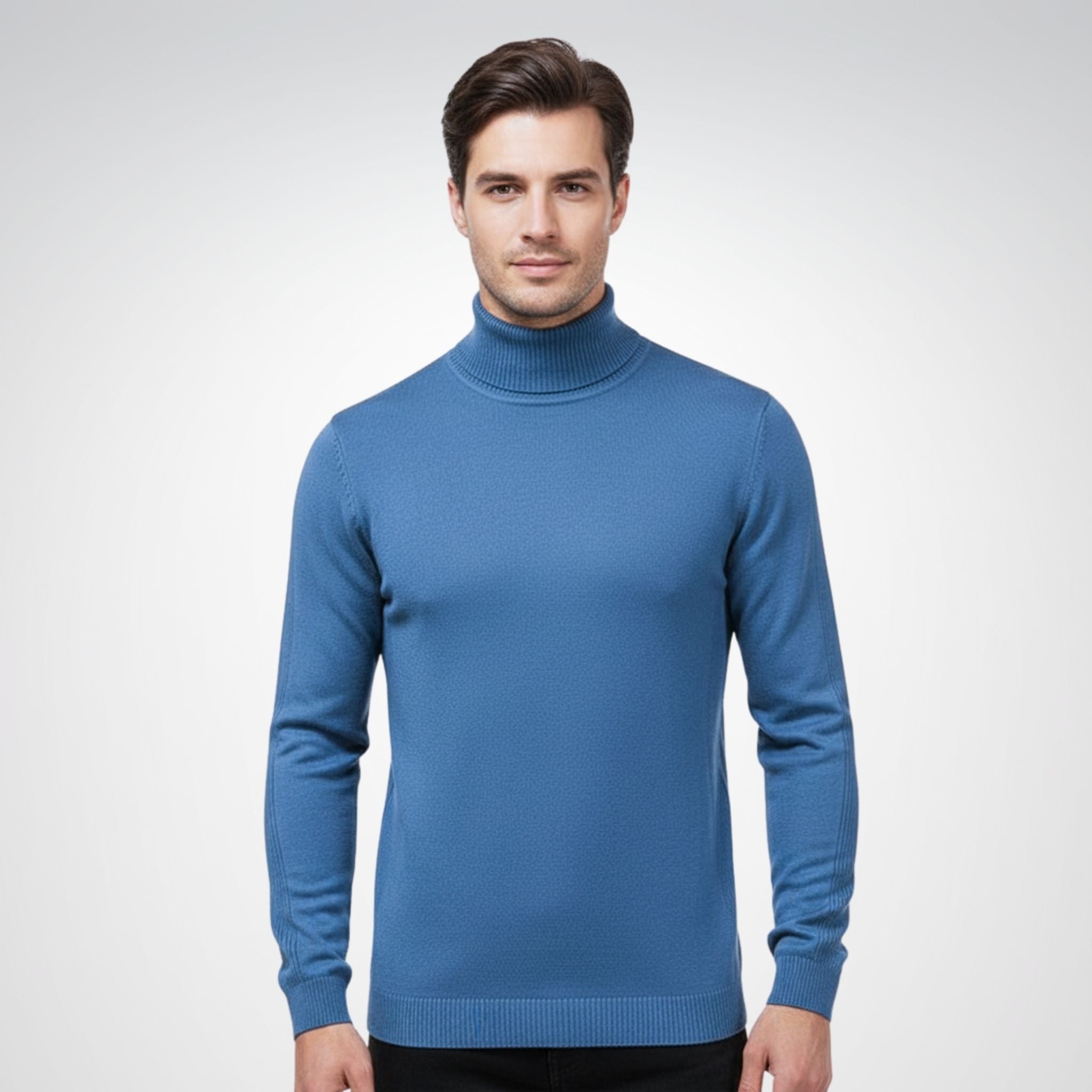 Men's Sweater | Knitted High Neck Design