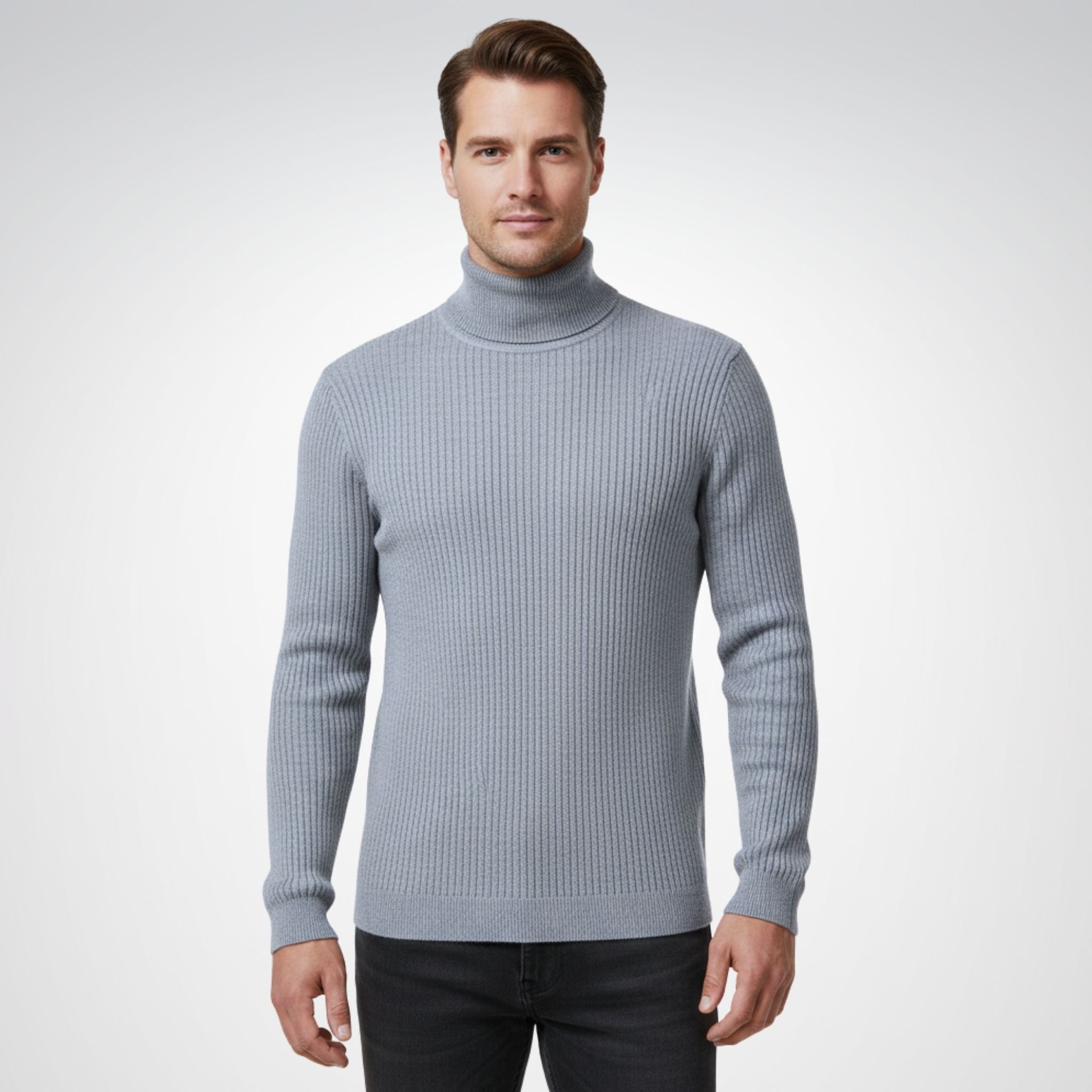 Men's Sweater | Knitted High Neck Design