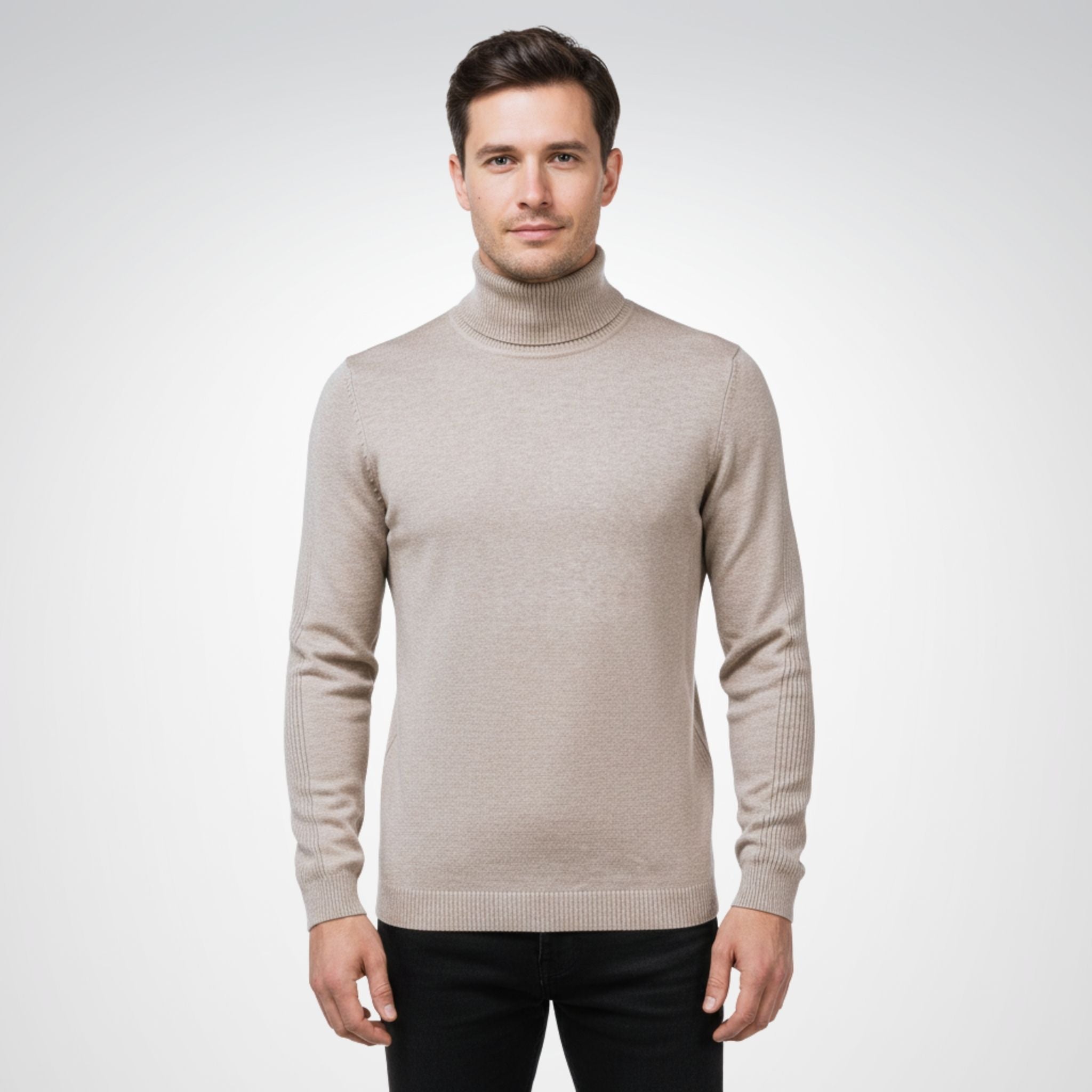 Men's Sweater | Knitted High Neck Design