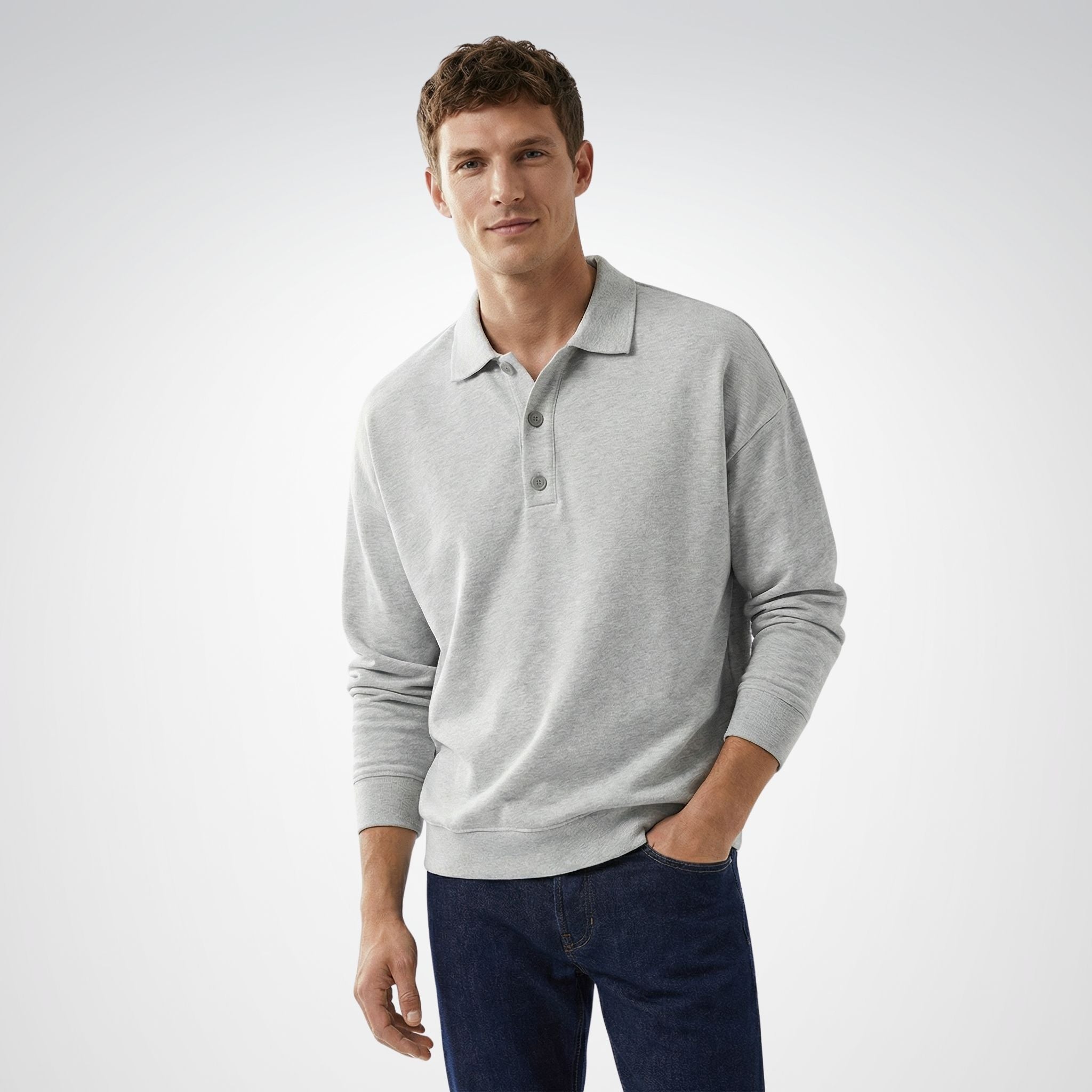 Men's Long Sleeve Polo Shirt | Knit Construction