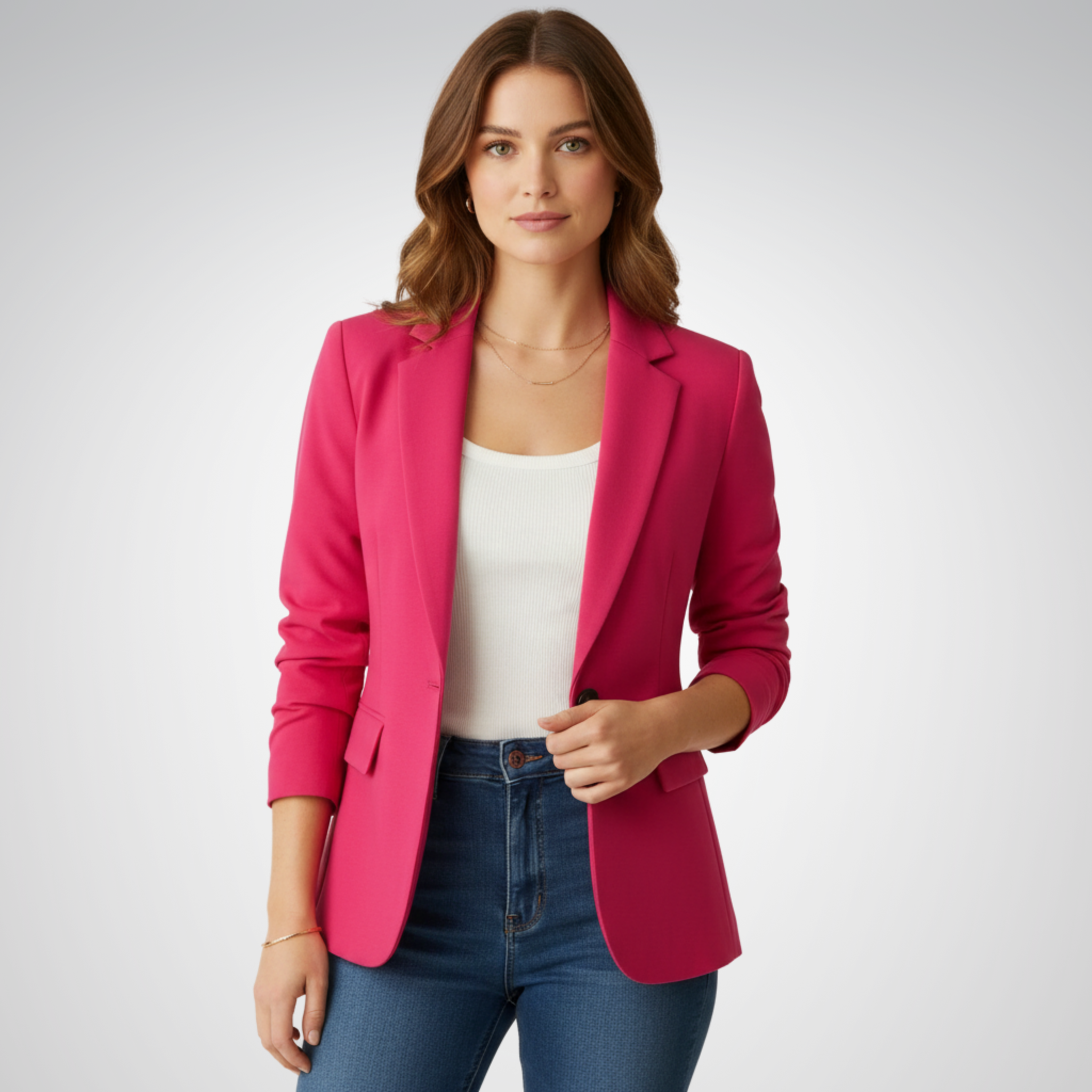 Women's Blazer | Fitted Black, Lapel Collar