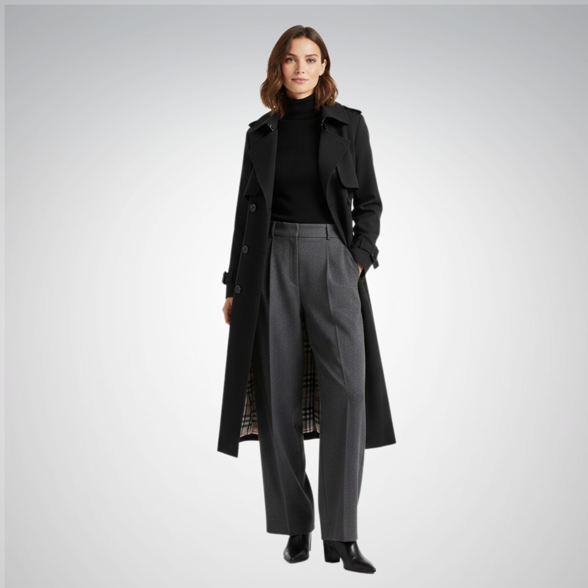 Women's Trench Coat | Adjustable Fit, Clean Silhouette