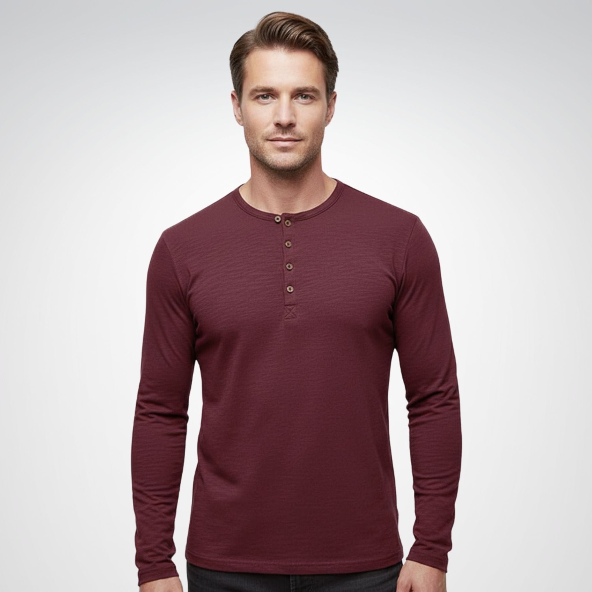 Men's Long-Sleeve Henley Shirt
