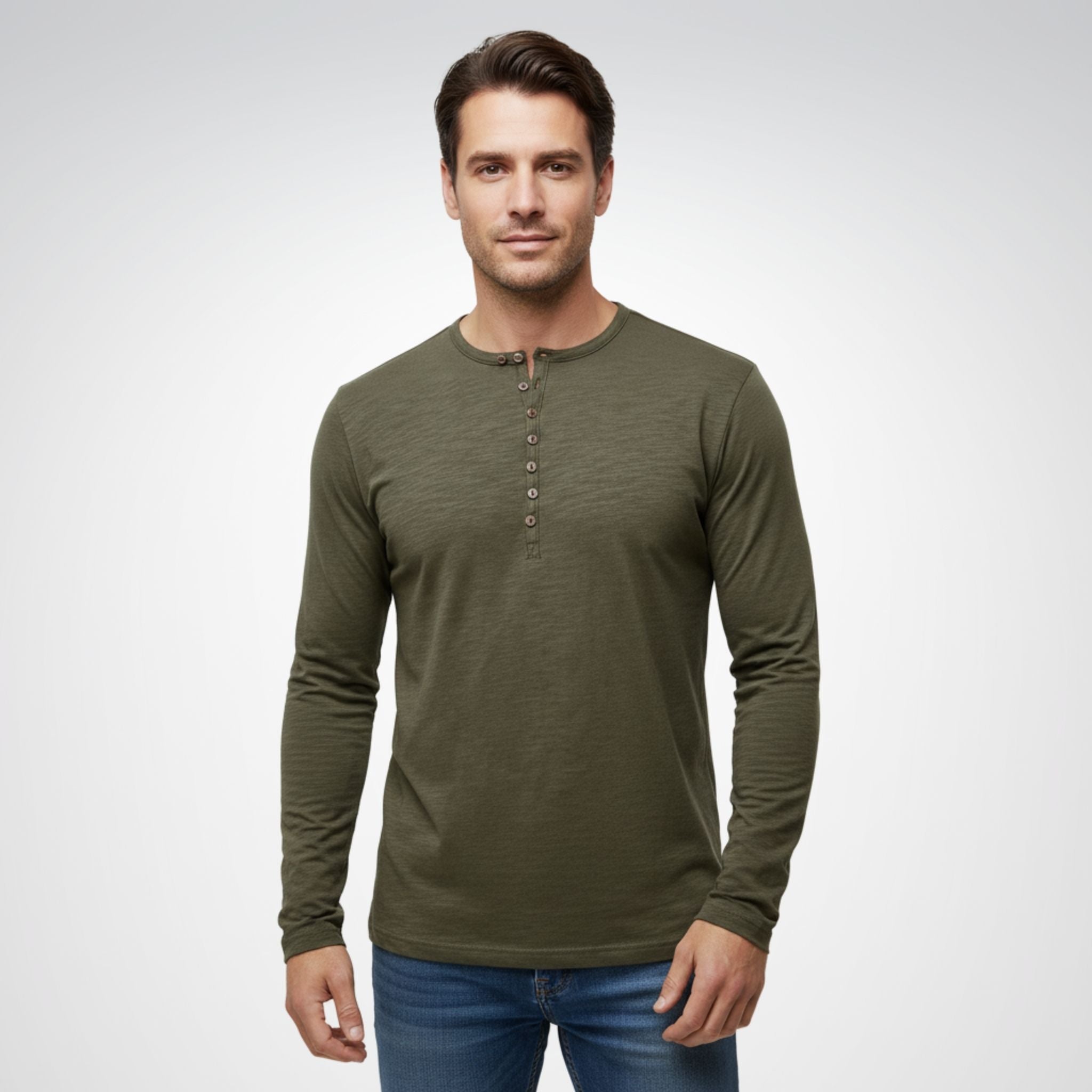 Men's Long-Sleeve Henley Shirt