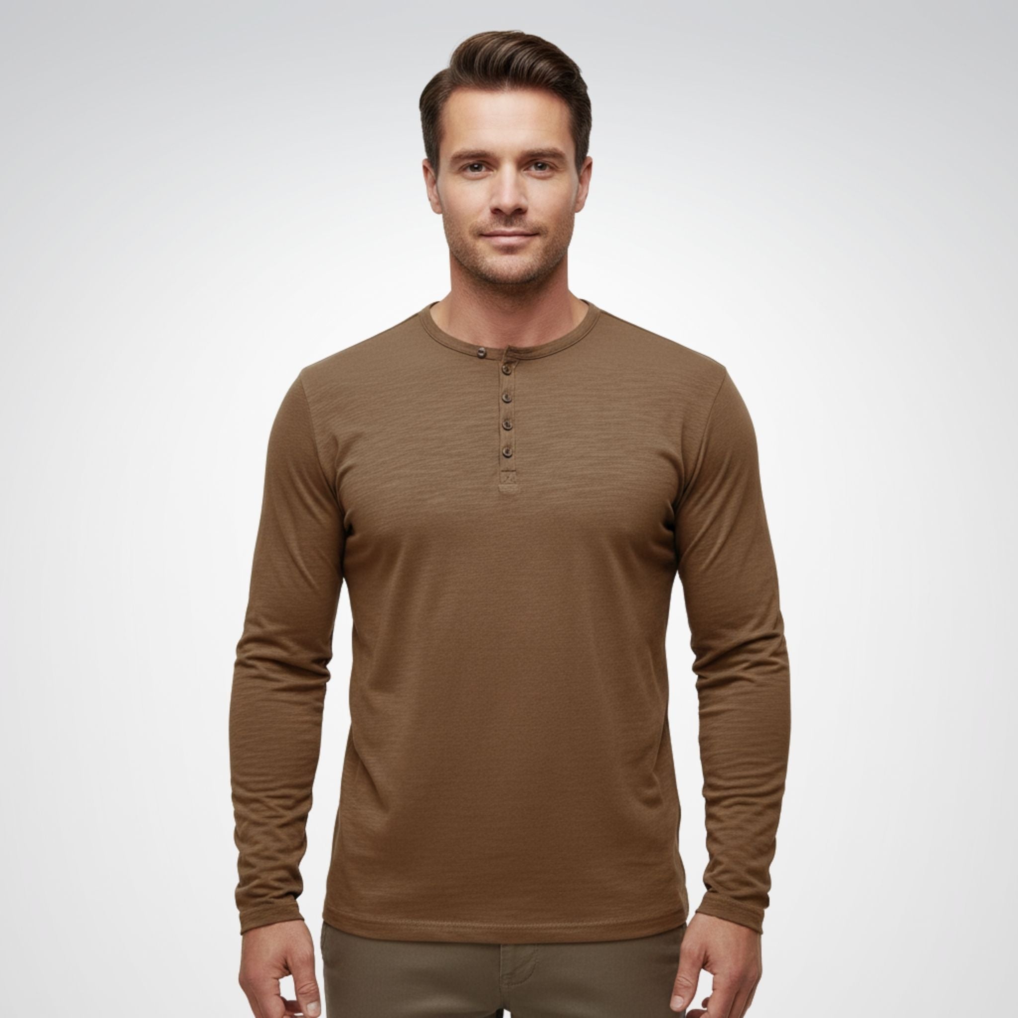 Men's Long-Sleeve Henley Shirt