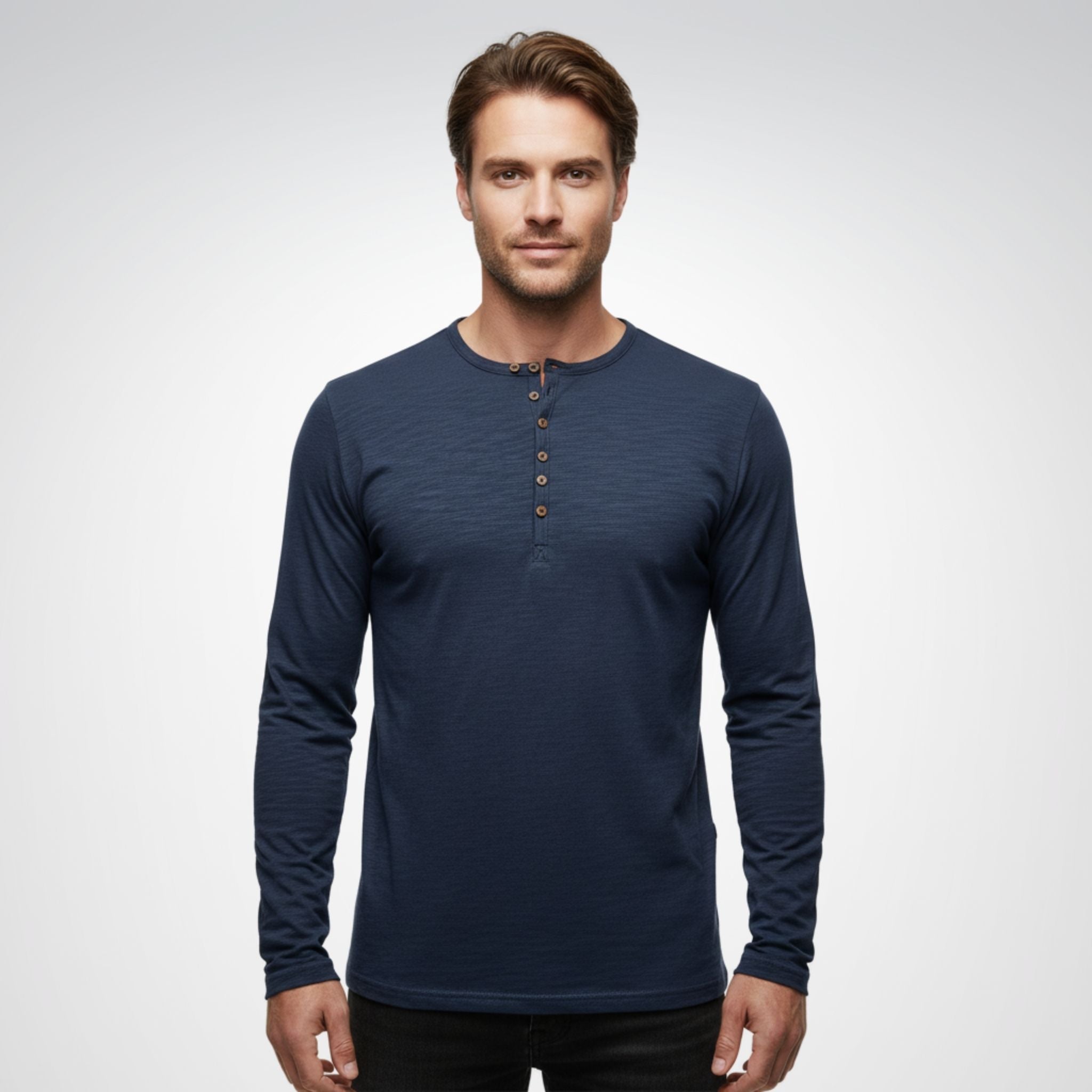 Men's Long-Sleeve Henley Shirt