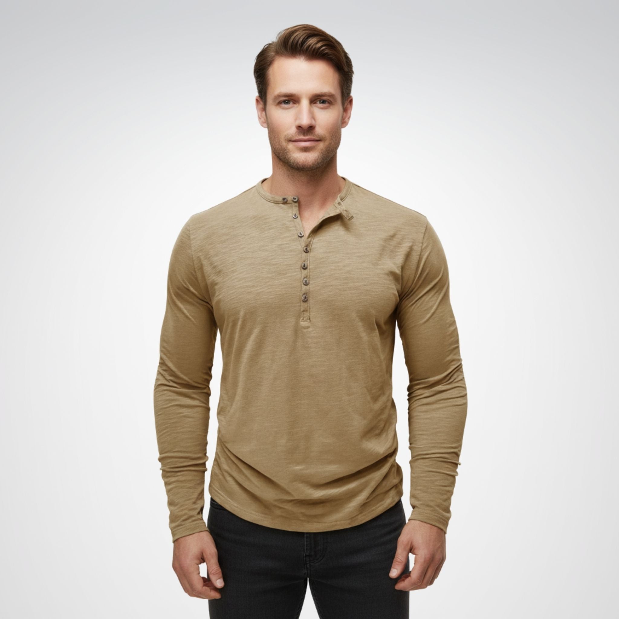 Men's Long-Sleeve Henley Shirt