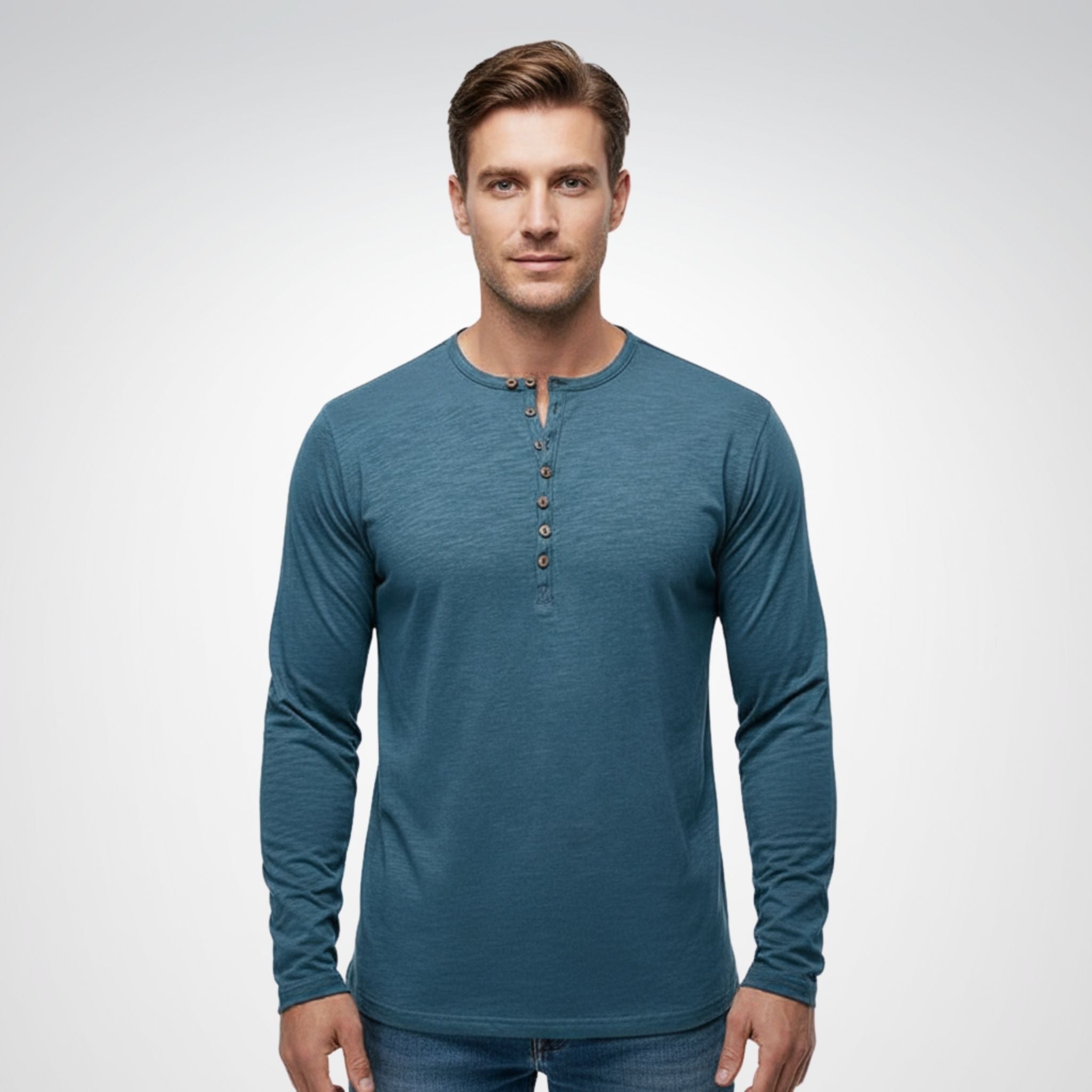 Men's Long-Sleeve Henley Shirt