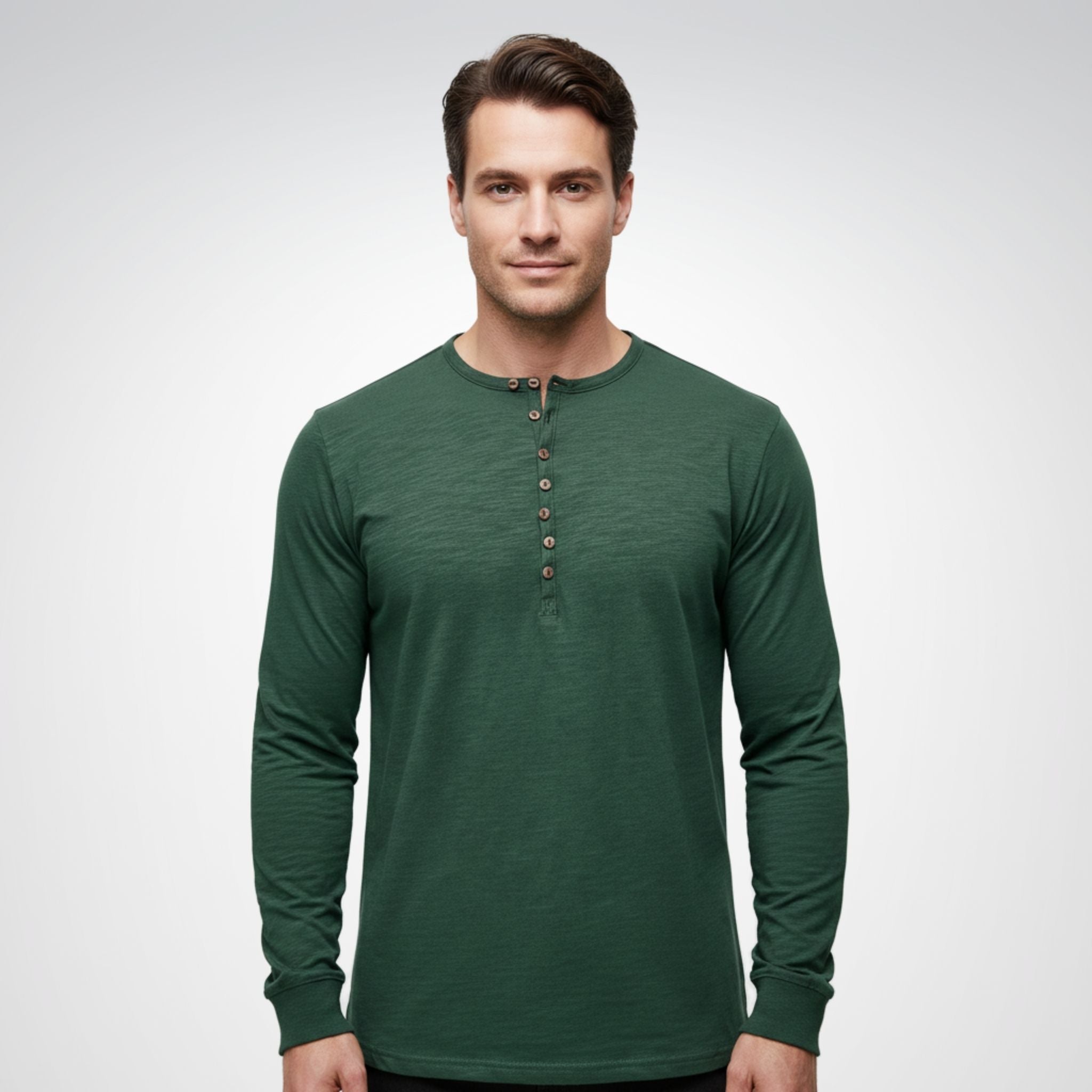 Men's Long-Sleeve Henley Shirt