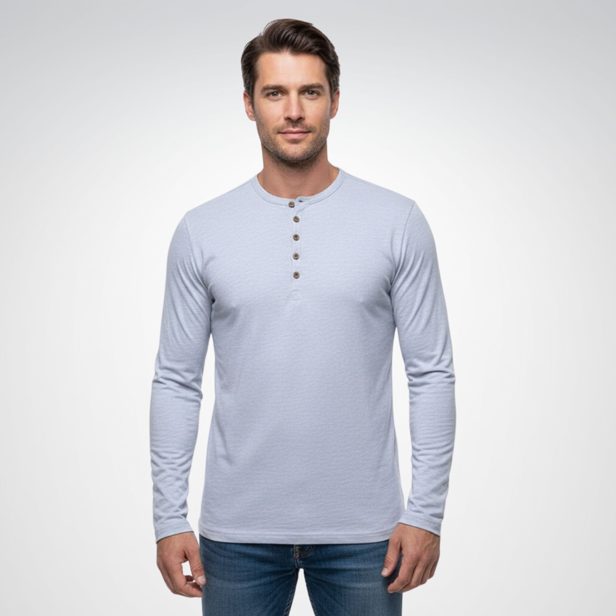Men's Long-Sleeve Henley Shirt