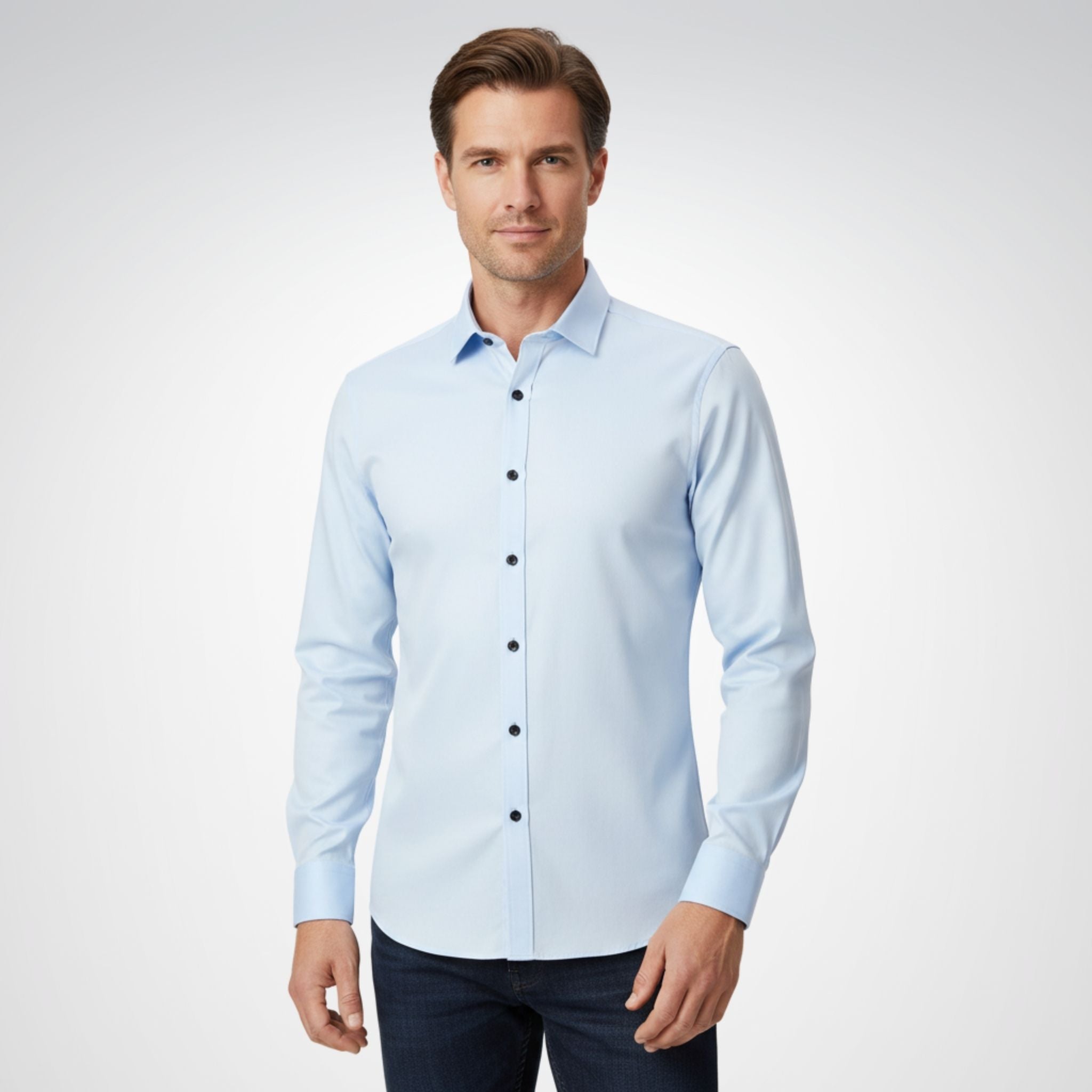 Men's Slim-Fit Button-Down Shirt
