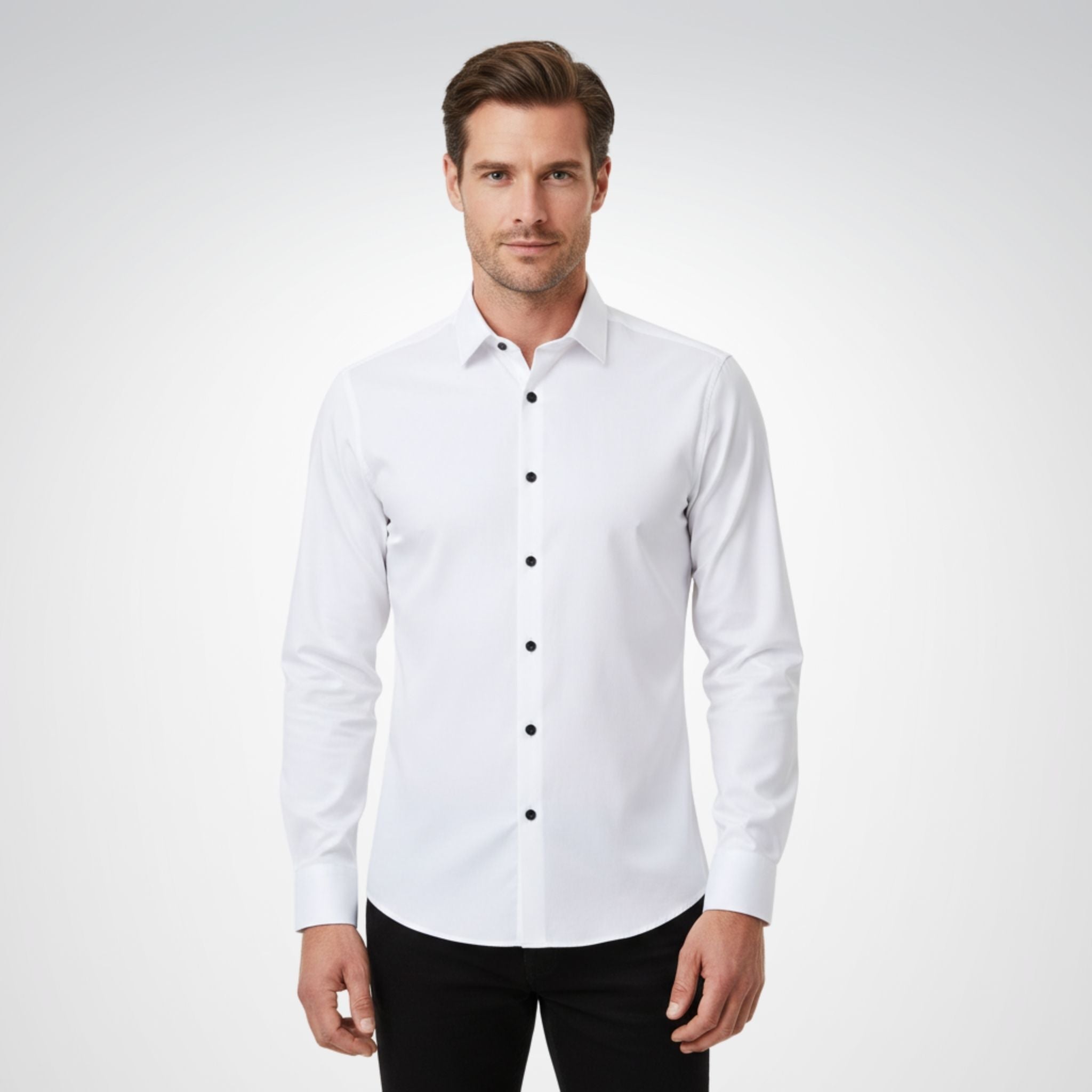 Men's Slim-Fit Button-Down Shirt