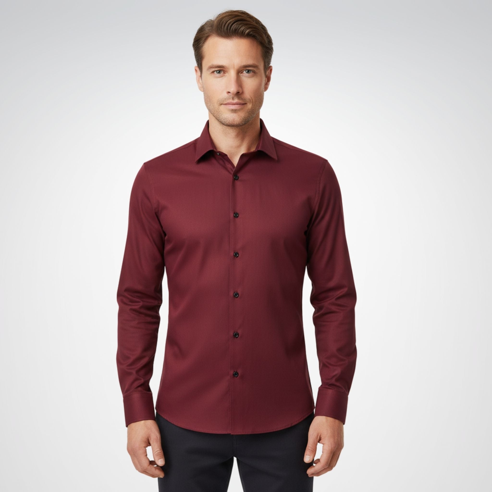 Men's Slim-Fit Button-Down Shirt