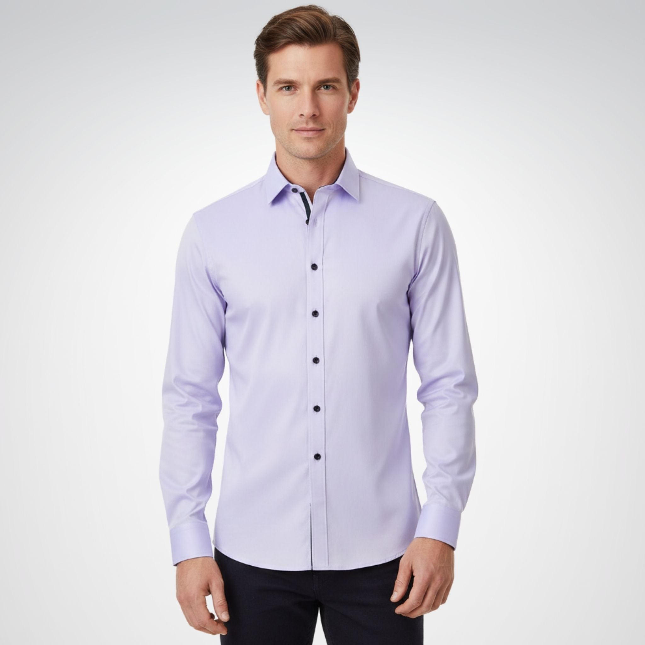 Men's Slim-Fit Button-Down Shirt