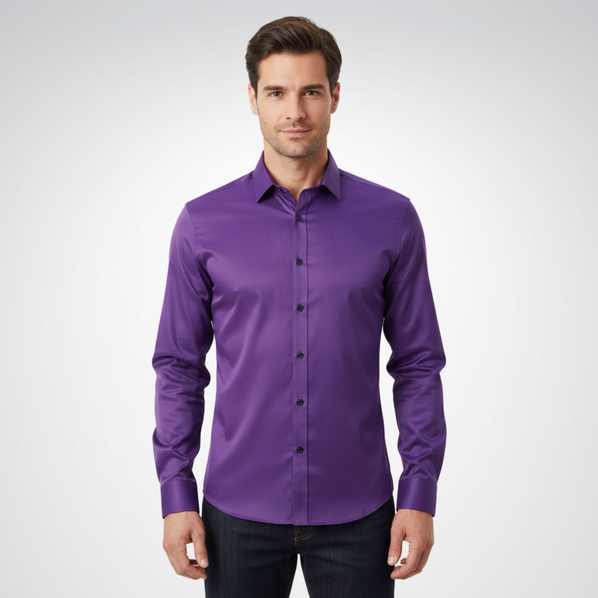 Men's Slim-Fit Button-Down Shirt