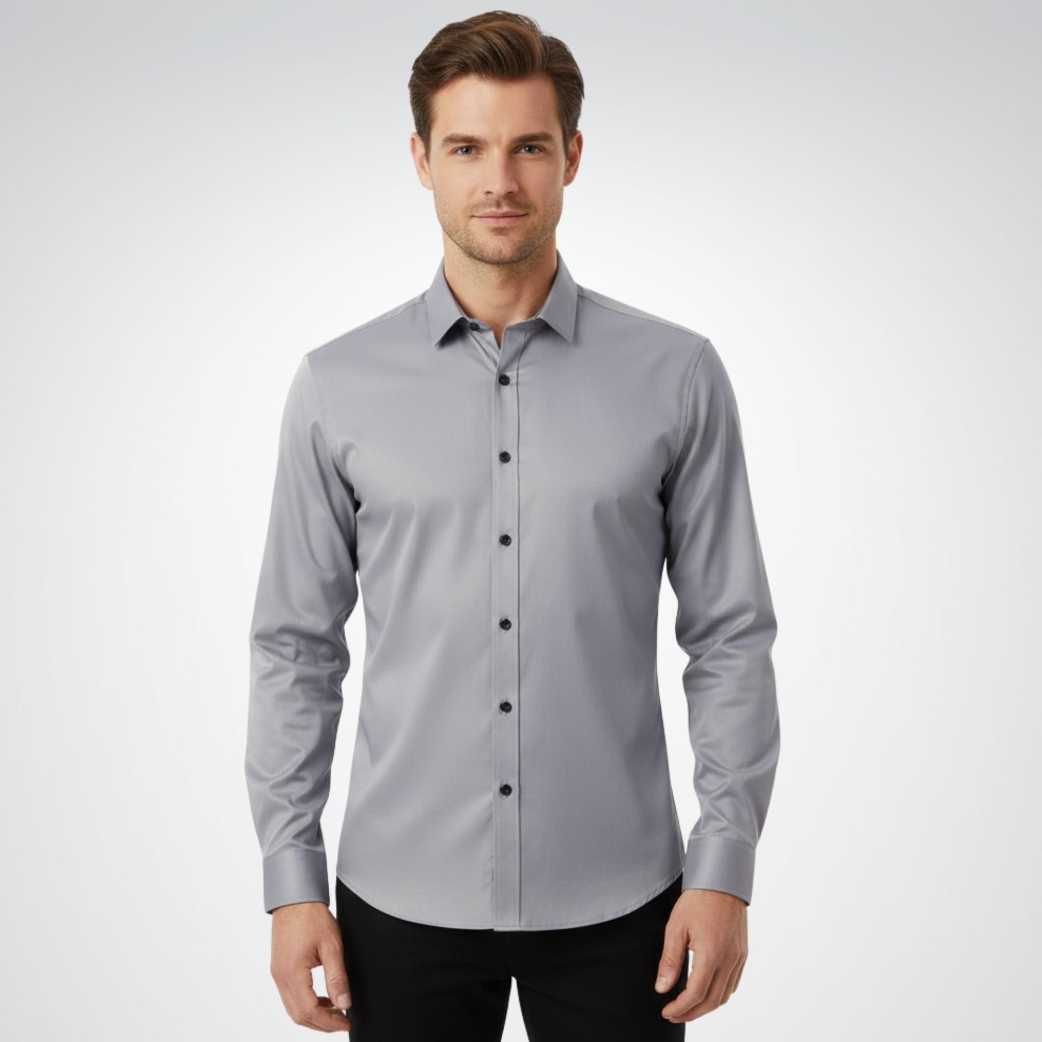 Men's Slim-Fit Button-Down Shirt