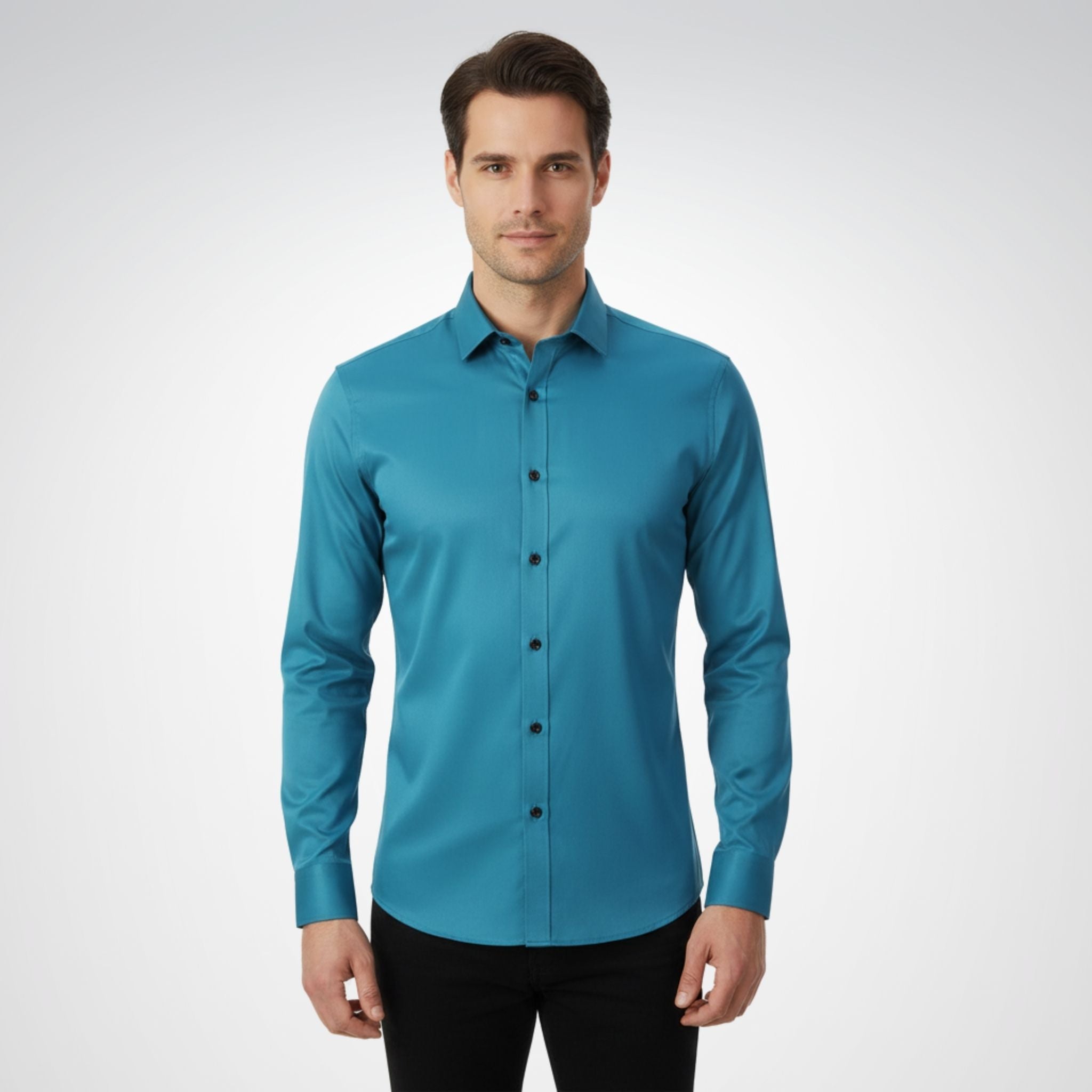 Men's Slim-Fit Button-Down Shirt