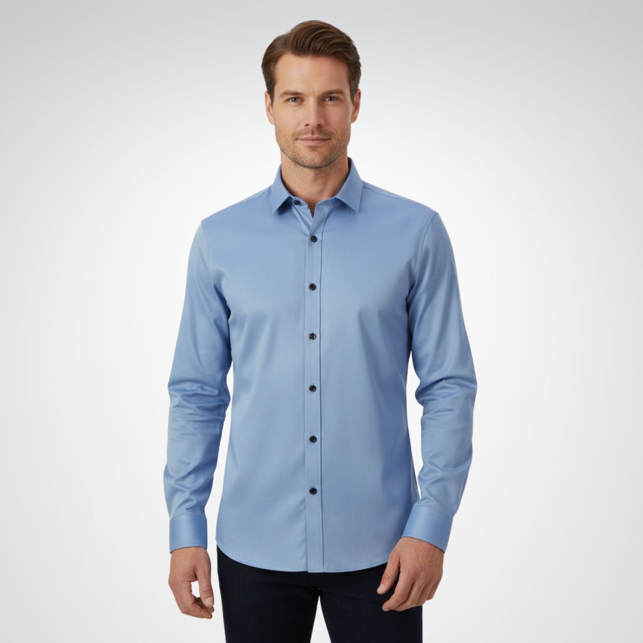 Men's Slim-Fit Button-Down Shirt