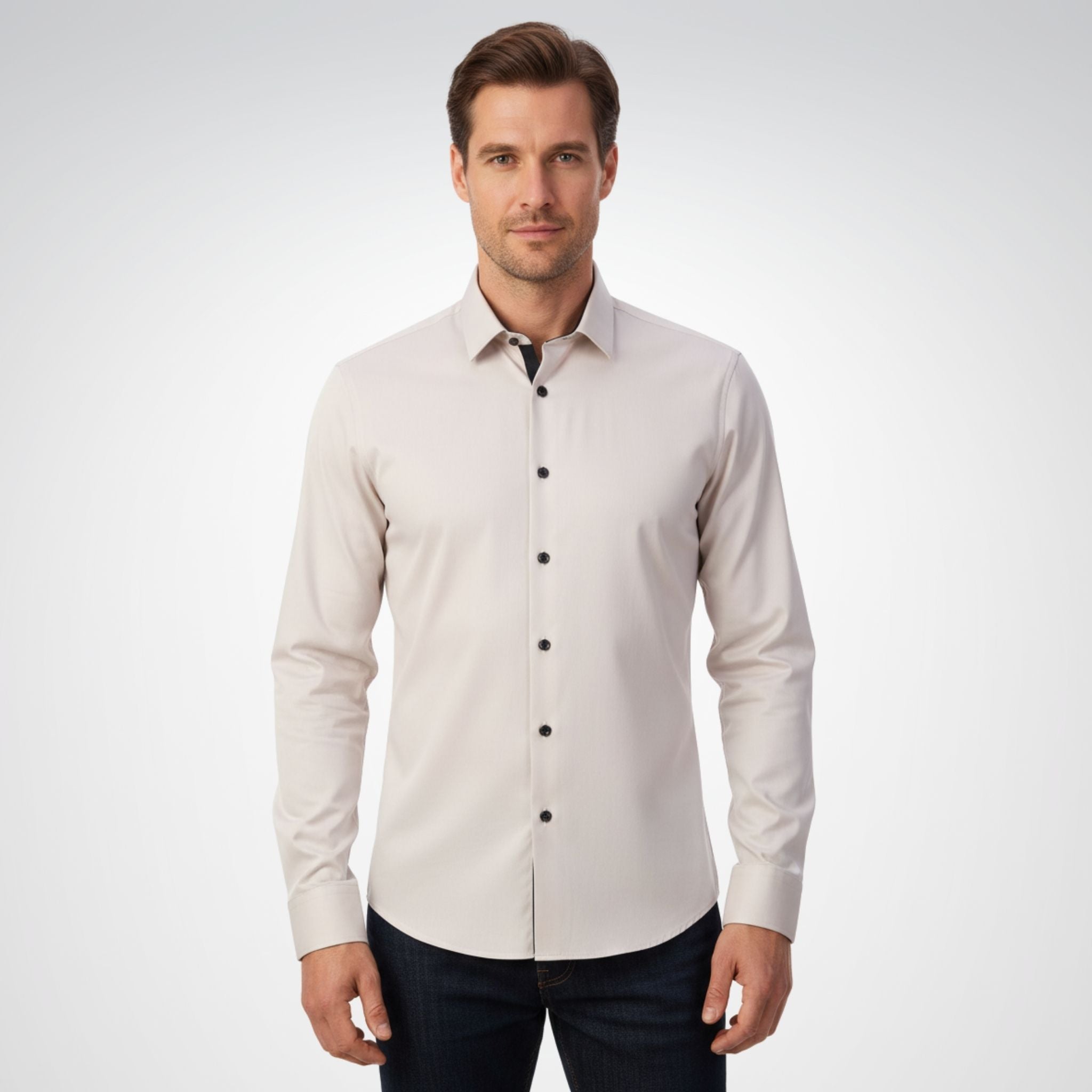 Men's Slim-Fit Button-Down Shirt