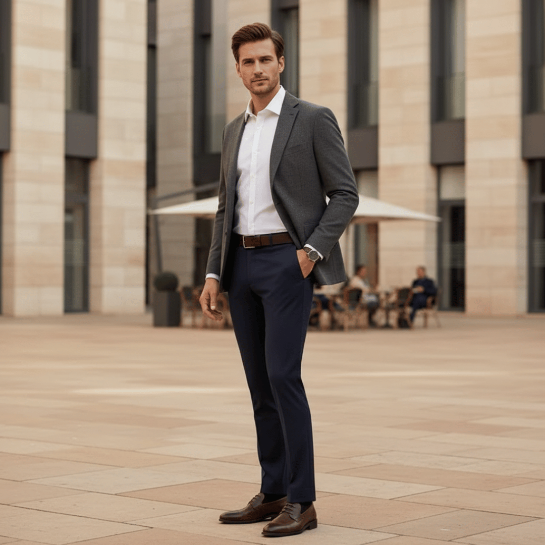 Men’s Ankle-Length Trousers with Tapered Cut
