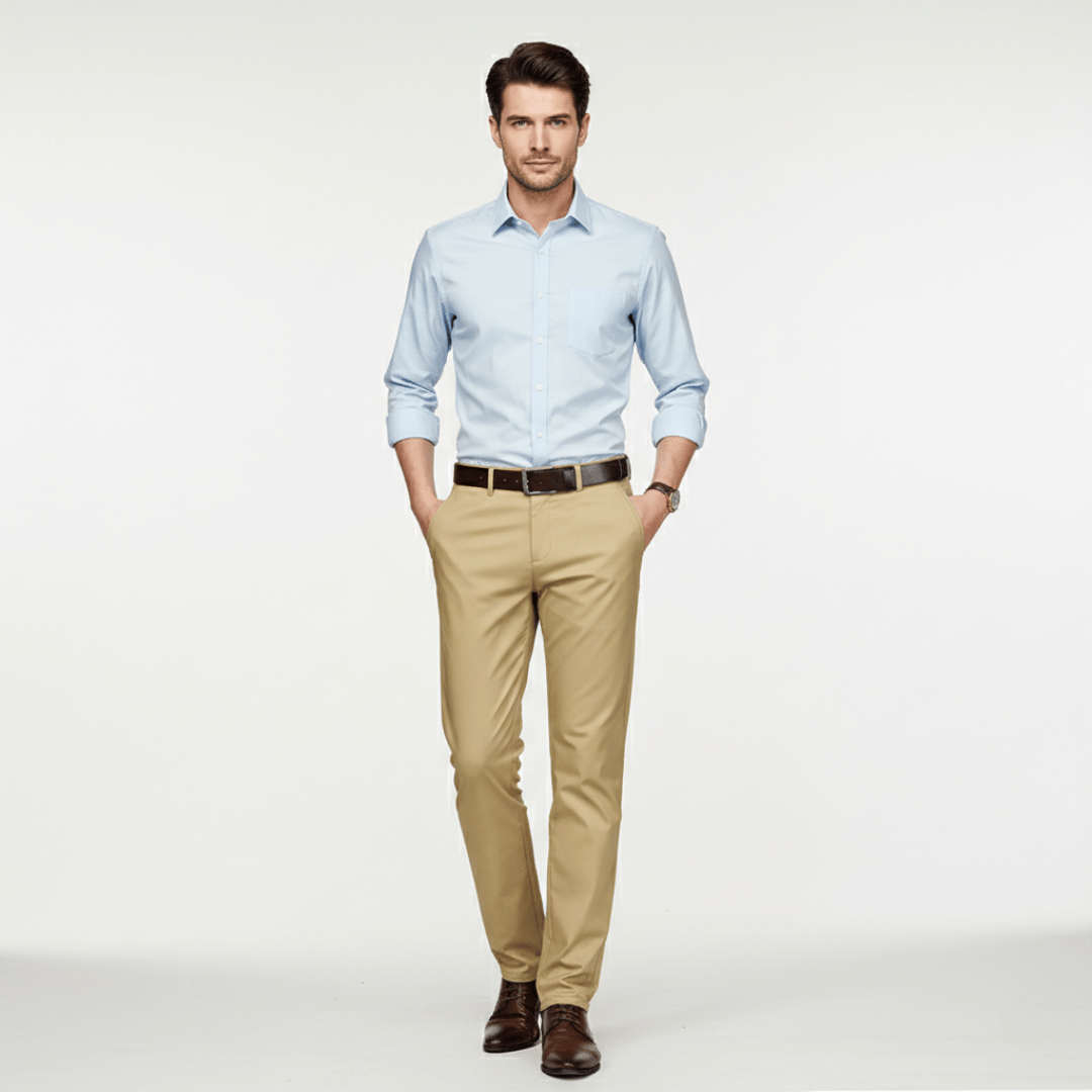 Men’s Ankle-Length Trousers with Tapered Cut