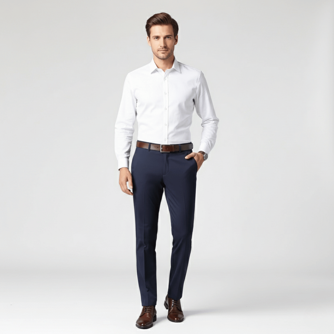 Men’s Ankle-Length Trousers with Tapered Cut