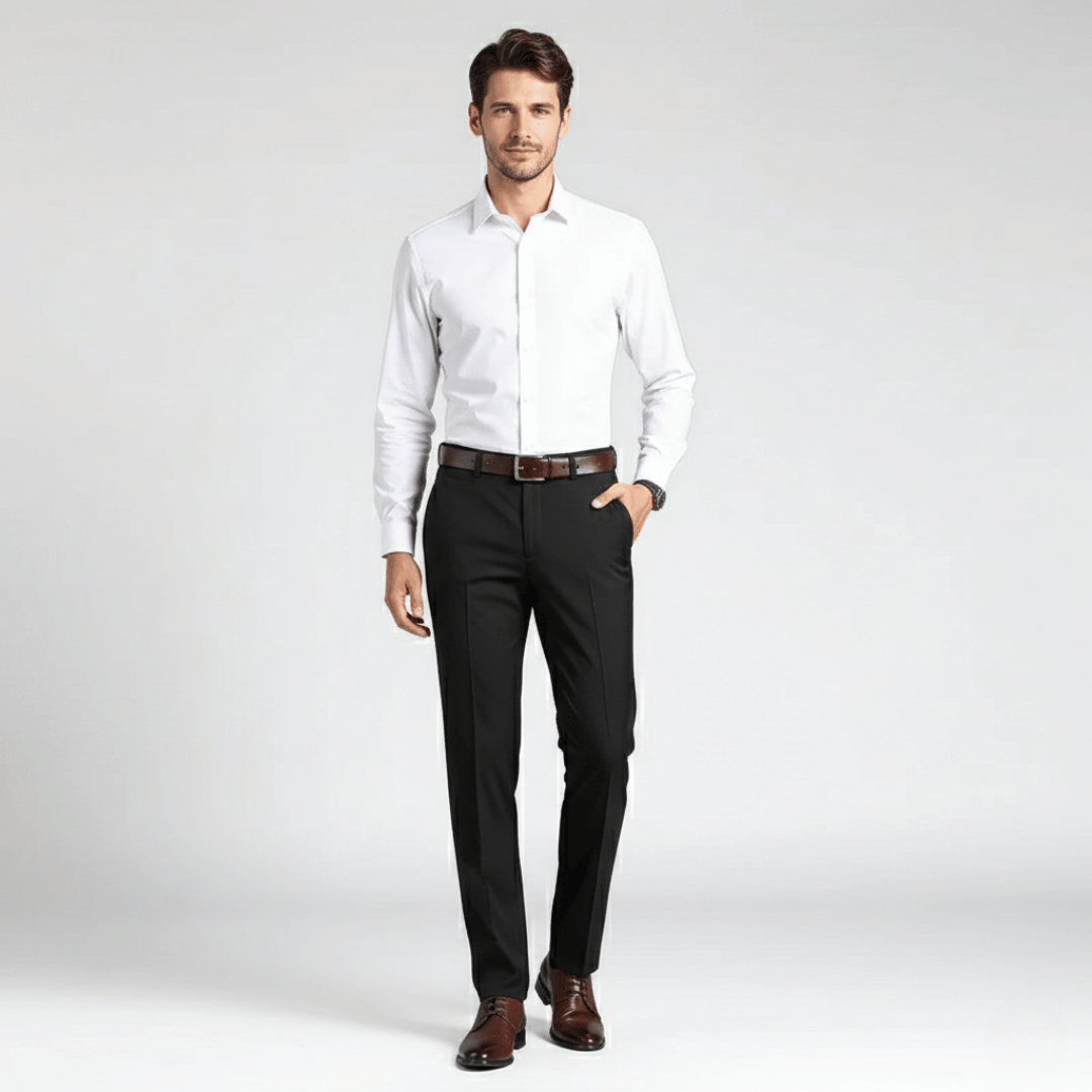 Men’s Ankle-Length Trousers with Tapered Cut