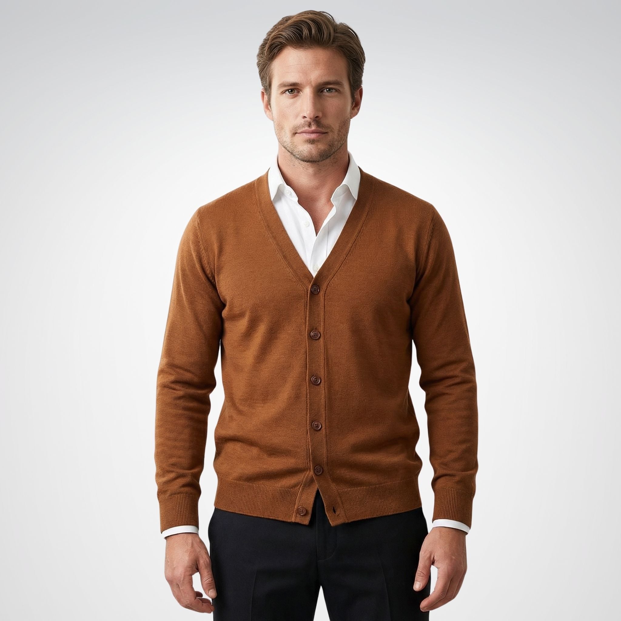 Men's Cardigan | V-Neck Design