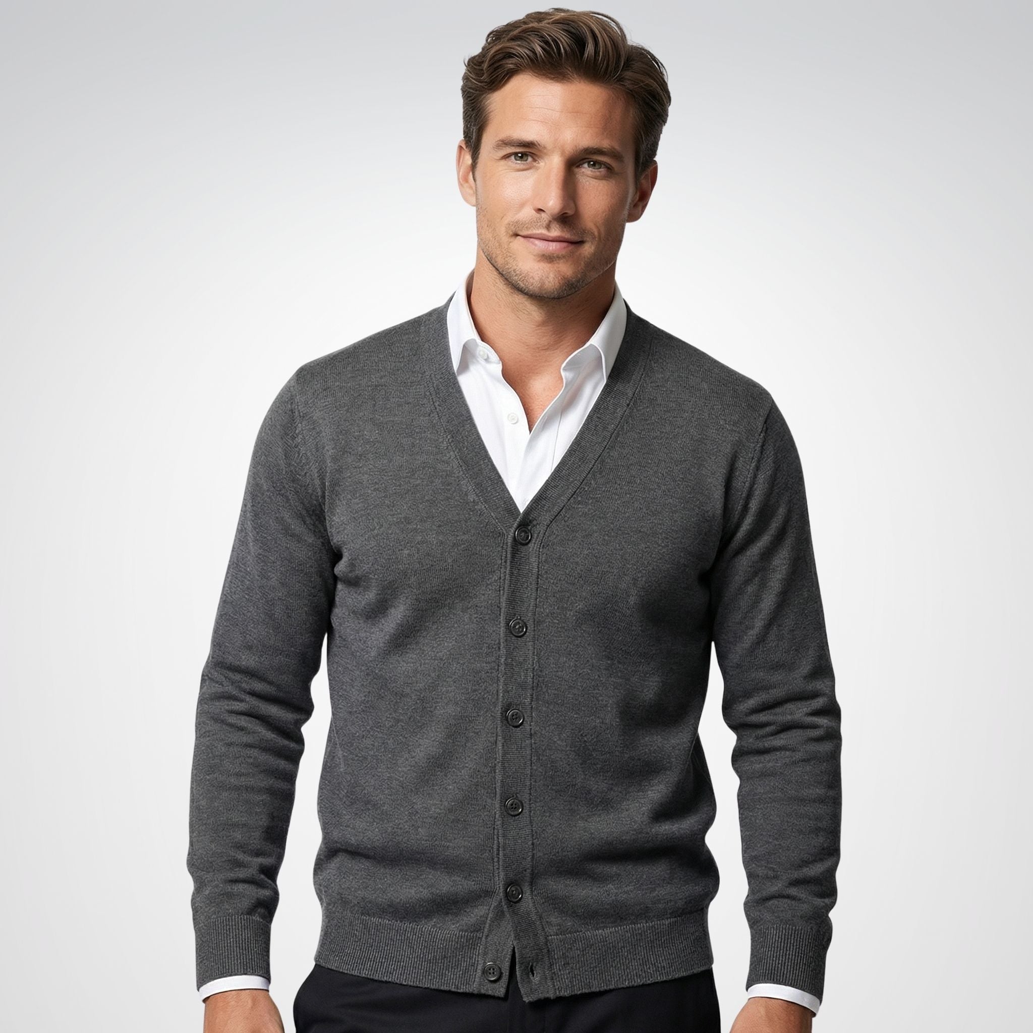 Men's Cardigan | V-Neck Design