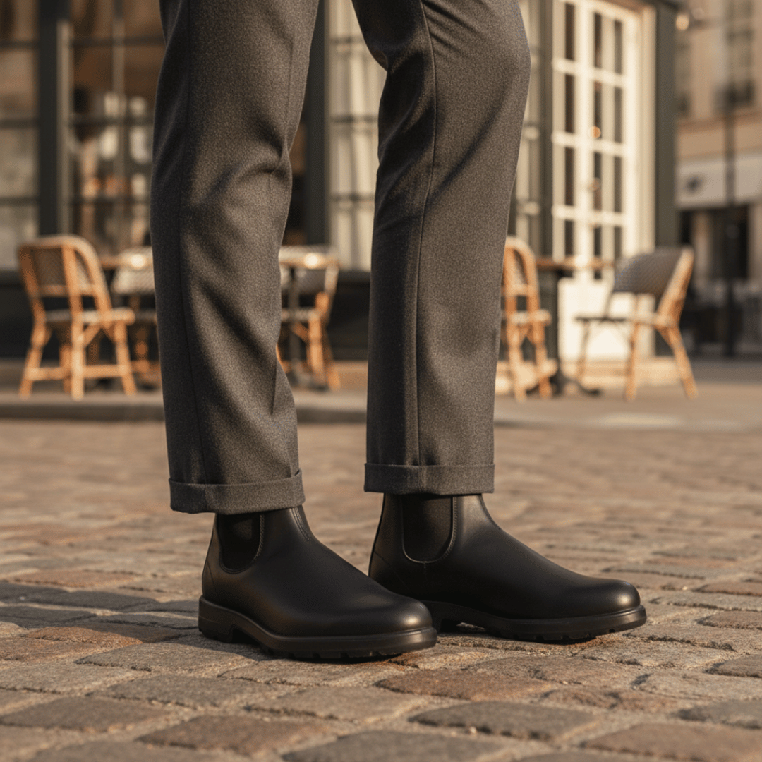 Men’s Chelsea Boots with Elastic Panels