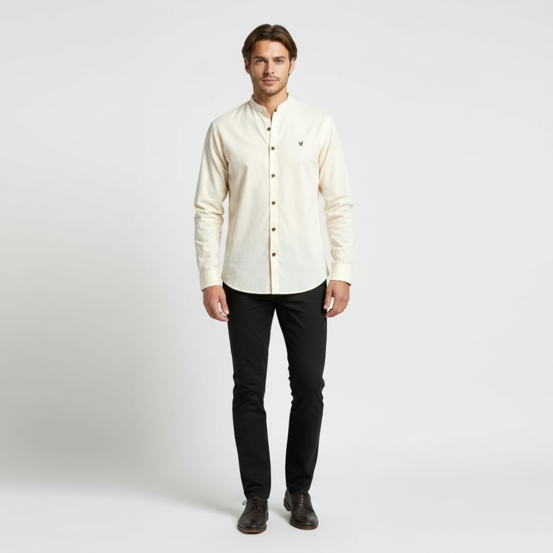 Men’s Collared Shirt with Button Placket